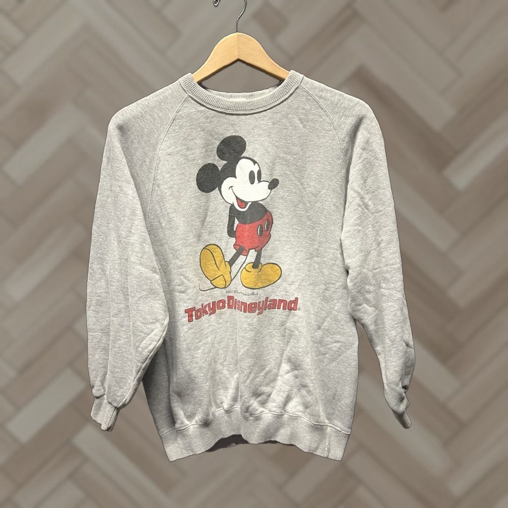 Disney VINTAGE Disney Mickey Mouse Sweatshirt XL Crewneck 80s Blue Japanese Cotton Men Size US XL / EU 56 / 4 - 1 Thumbnail