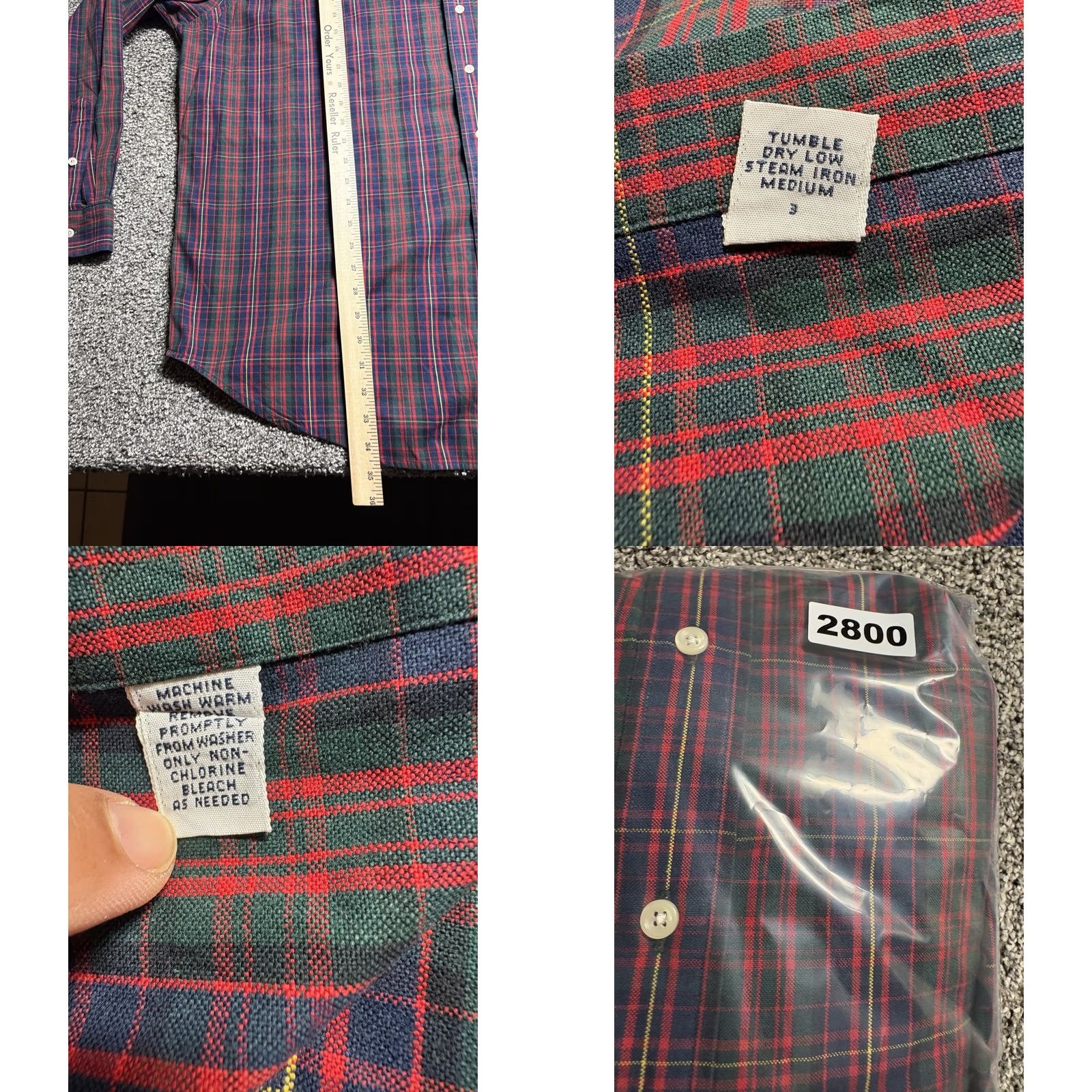 Ralph Lauren VINTAGE Ralph Lauren BIG SHIRT Mens 2XL Red Plaid Oxford Y2K Oversized Fit Button-Up Collar-Down Embroidered Logo Size US XXL / EU 58 / 5 - 8 Thumbnail
