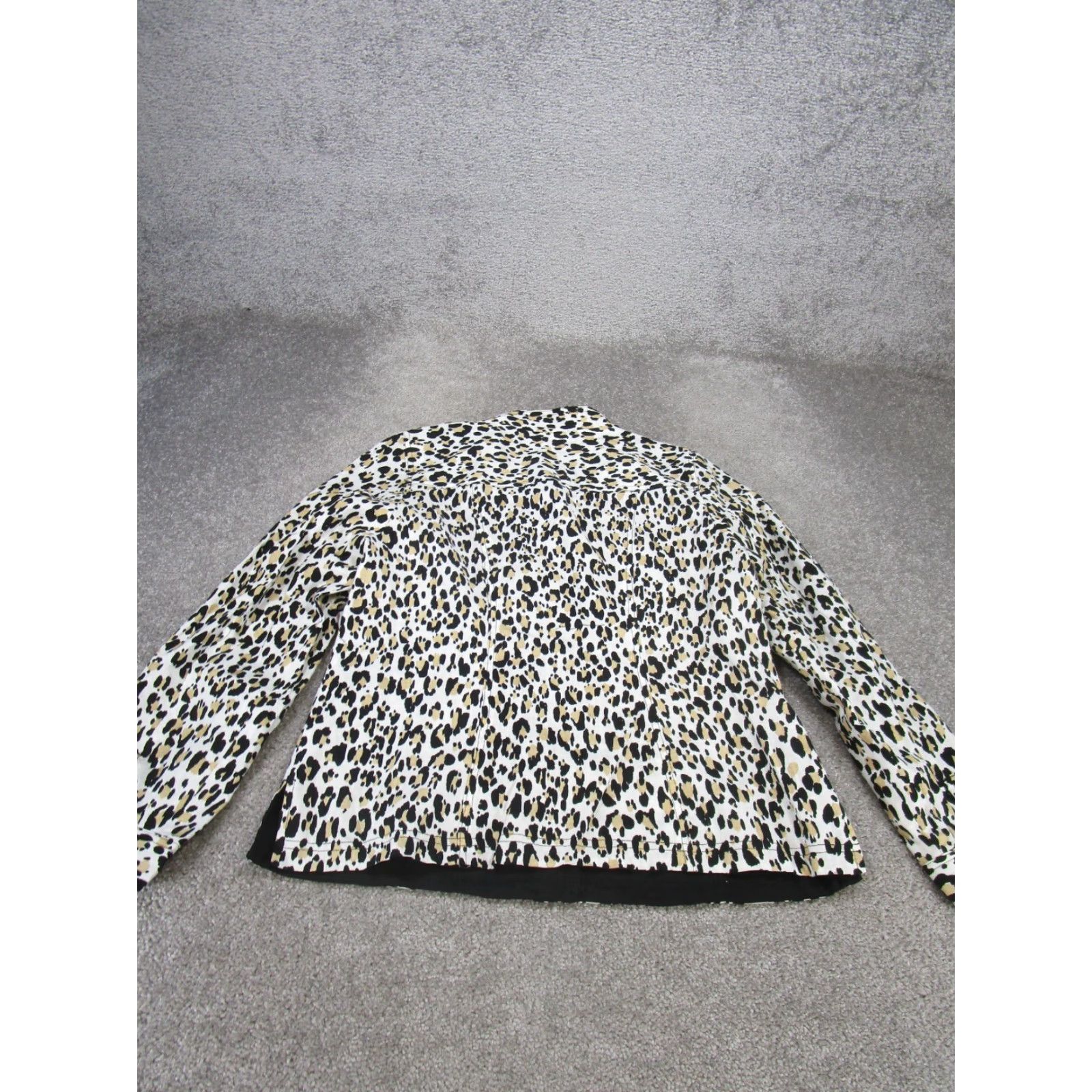 Vintage VINTAGE Chico'S Jacket Womens Medium White Animal Print Coton NEW Size M / US 6-8 / IT 42-44 - 3 Thumbnail