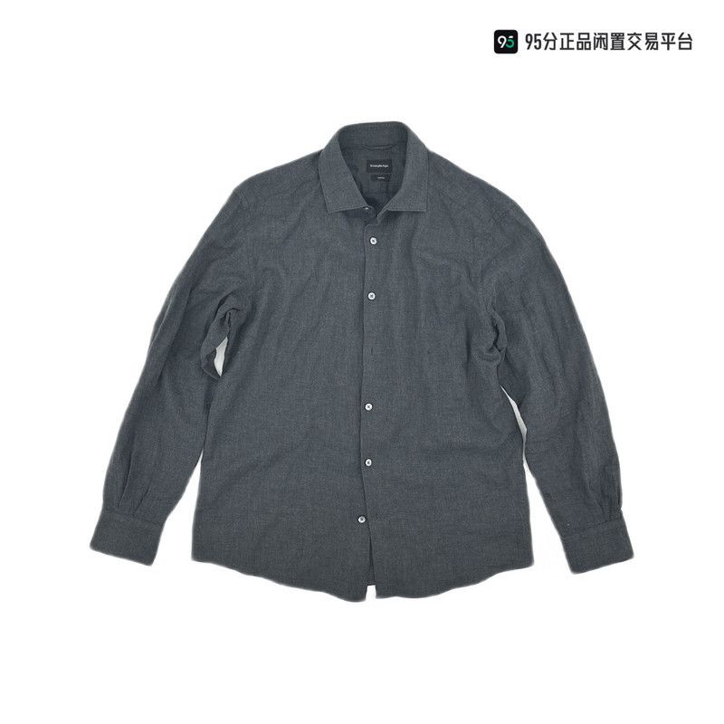 Ermenegildo Zegna Ermenegildo Zegna SS21 Cotton Cashmere Blend Men's Shirt Size US L / EU 52-54 / 3 - 1 Thumbnail