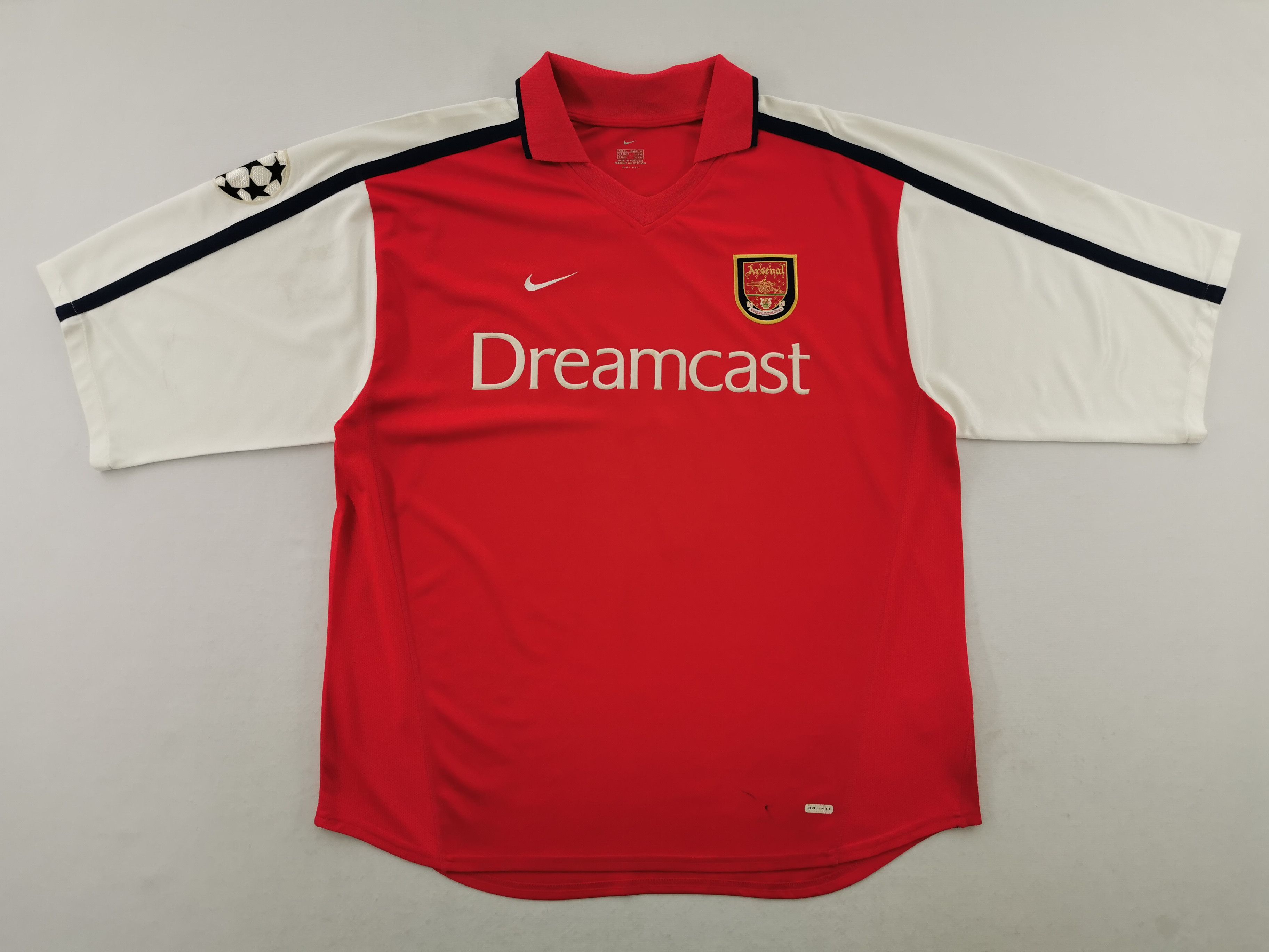 Nike Vintage 90s Nike Arsenal F.C. Pires #7 Made In Portugal Size US XL / EU 56 / 4 - 3 Thumbnail