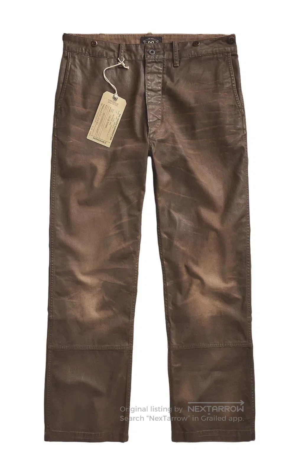 RRL Ralph Lauren RRL Oil Wax Military Long Pants Denim Jeans. Size US 32 / EU 48 - 2 Thumbnail
