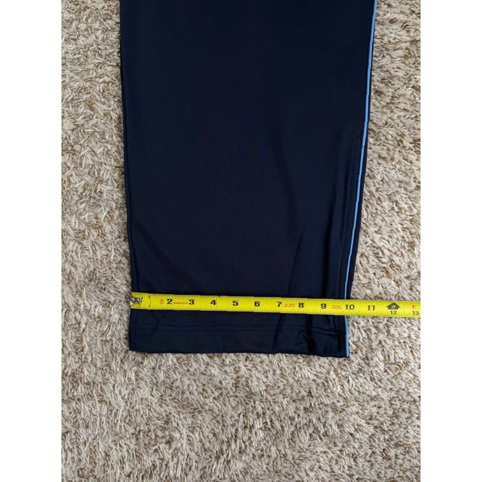 Nike VINTAGE Nike Track Pants Side Stripe Ankle Zip Navy Blue Large Mens Regular Size Size US 33 - 6 Thumbnail