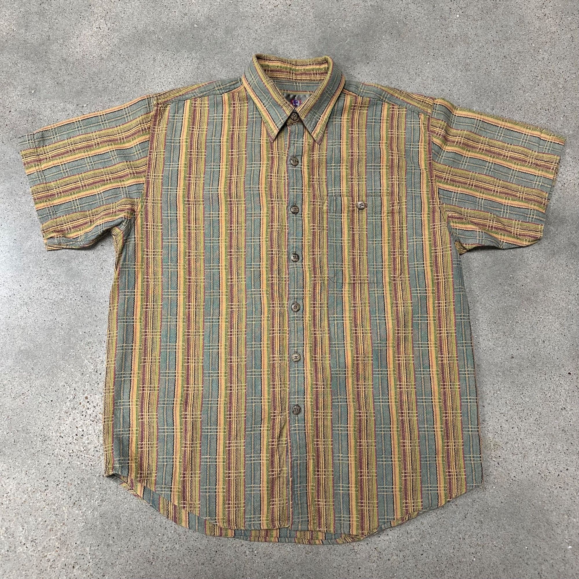 The Territory Ahead × Vintage Vintage The Territory Ahead Heavyweight Knit Button Up Shirt Size US L / EU 52-54 / 3 - 1 Thumbnail