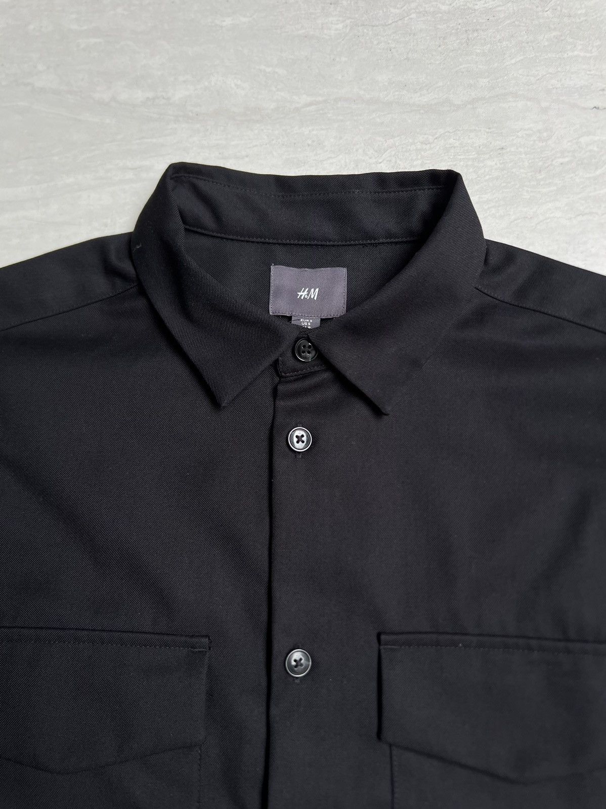 H&M H&M Black Pocket Boxy Oversize Black Outer Shirt Size US M / EU 48-50 / 2 - 9 Thumbnail