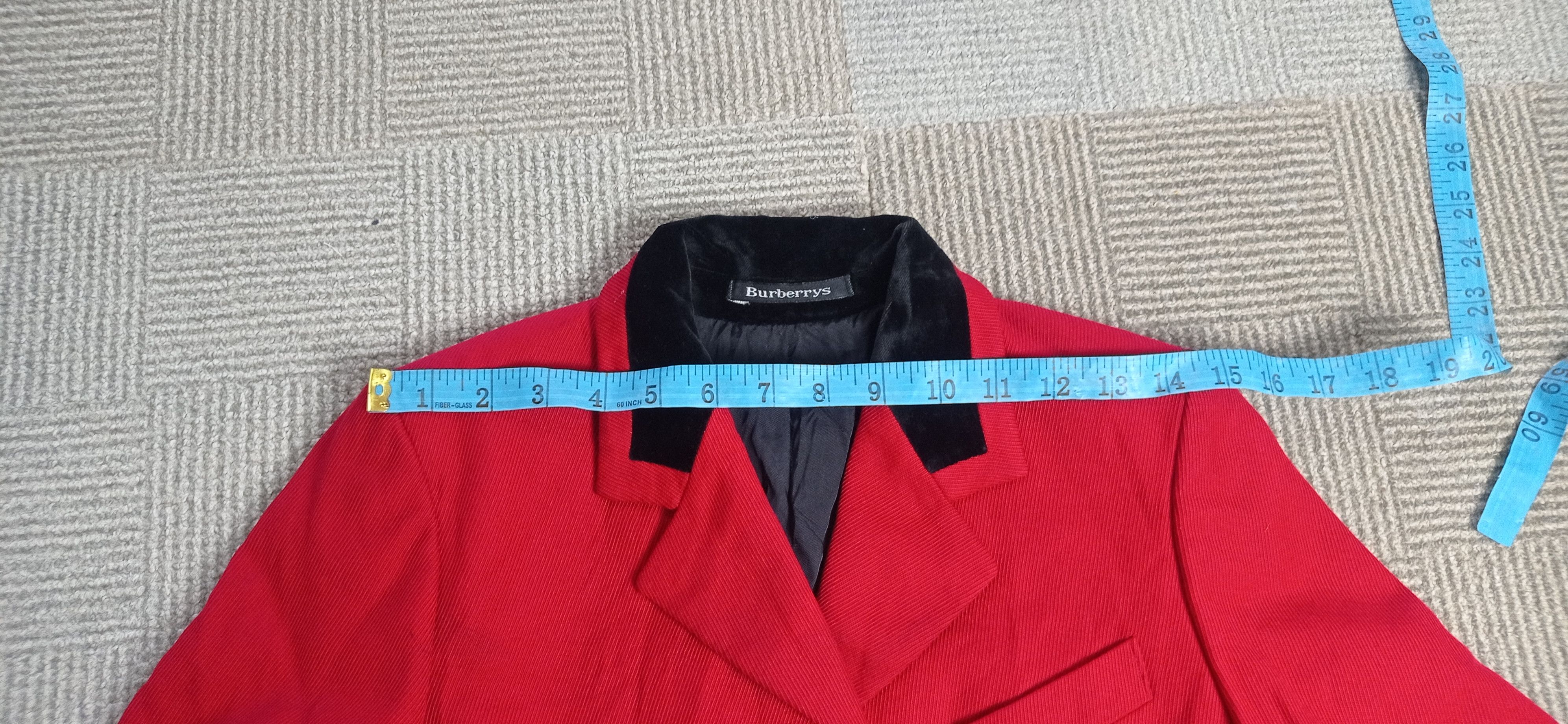 Burberry Vintage 80s Burberrys Wool Jacket Red Made in England Size S / US 4 / IT 40 - 17 Thumbnail