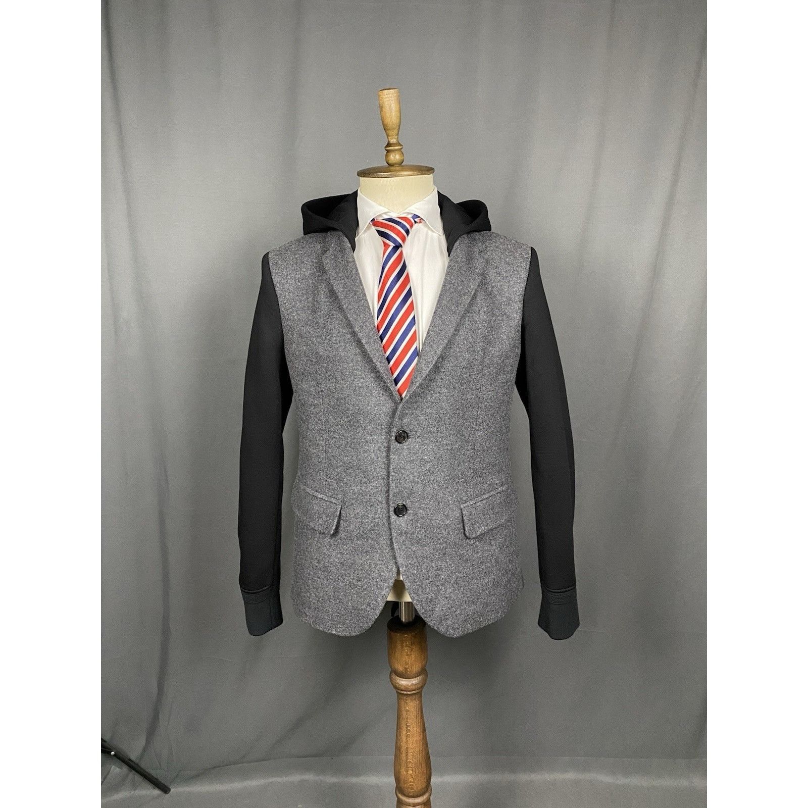 Neil Barrett Neil Barett Men's Gray Hooded Blazer Jacket Size 50 Size US M / EU 48-50 / 2 - 4 Thumbnail