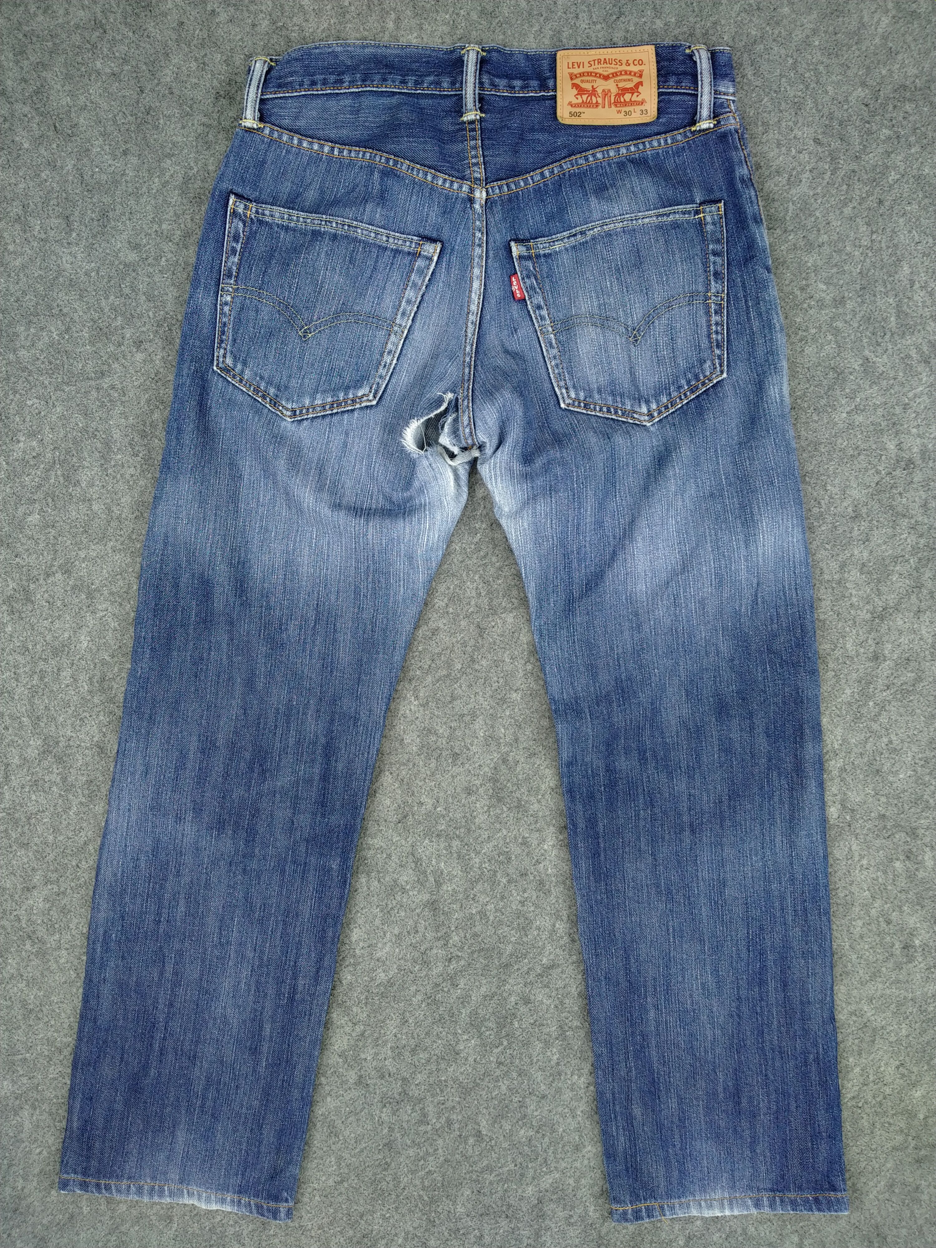 Levi's Distressed Levi's 502 Denim 31 x 30 -JN758 Size US 31 - 2 Thumbnail