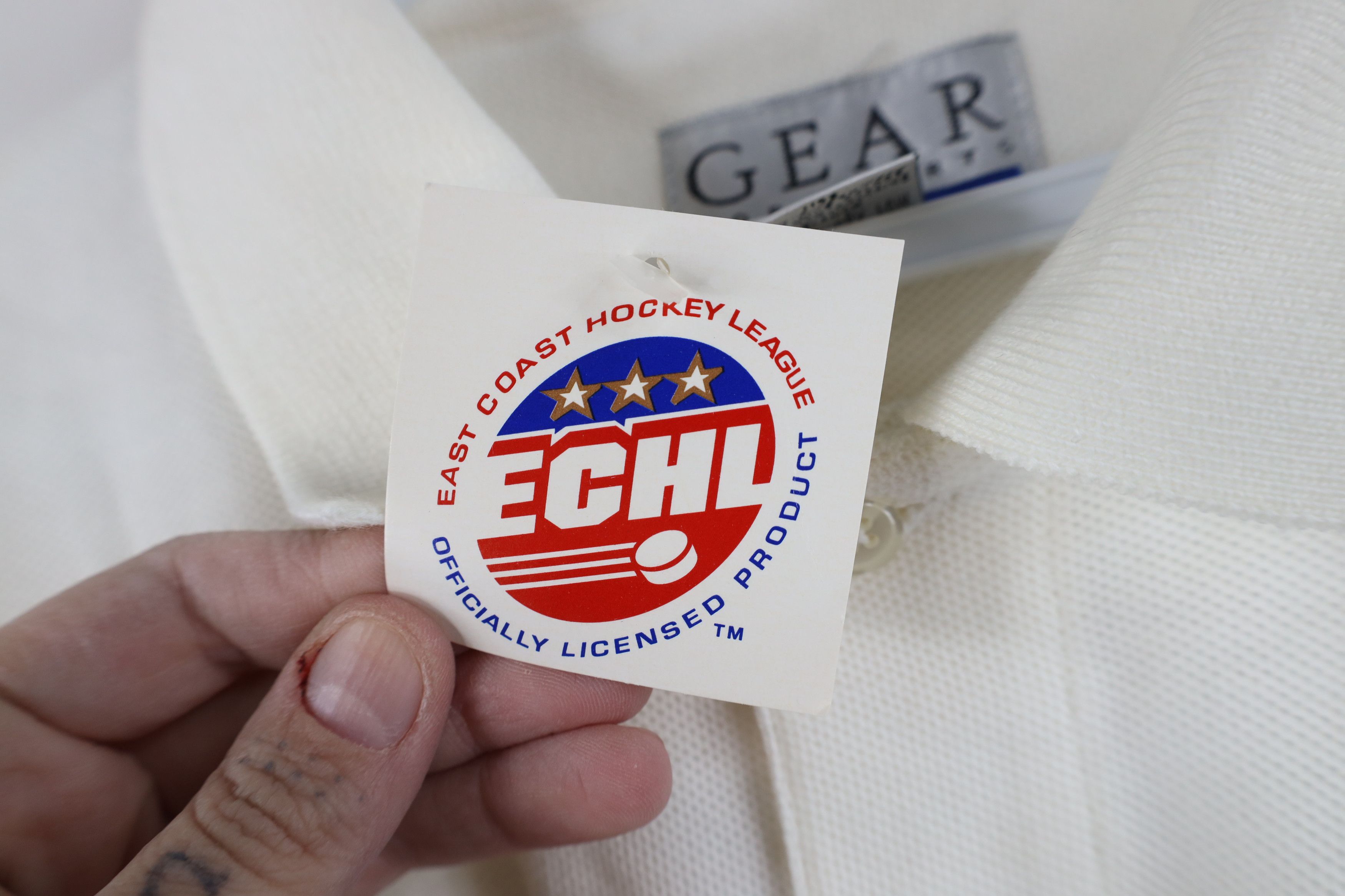 Vintage Deadstock Vintage 90s Storm Hockey Golf Polo Shirt White Size US L / EU 52-54 / 3 - 5 Thumbnail
