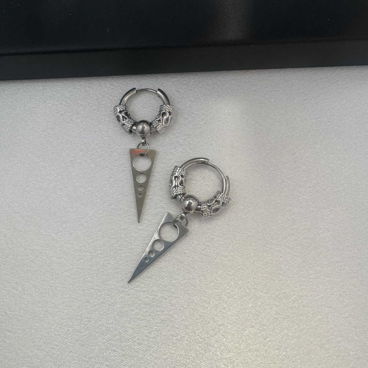 Designer Geometric Triangle Dangle Drop Earrings for Men Women Size ONE SIZE - 3 Thumbnail