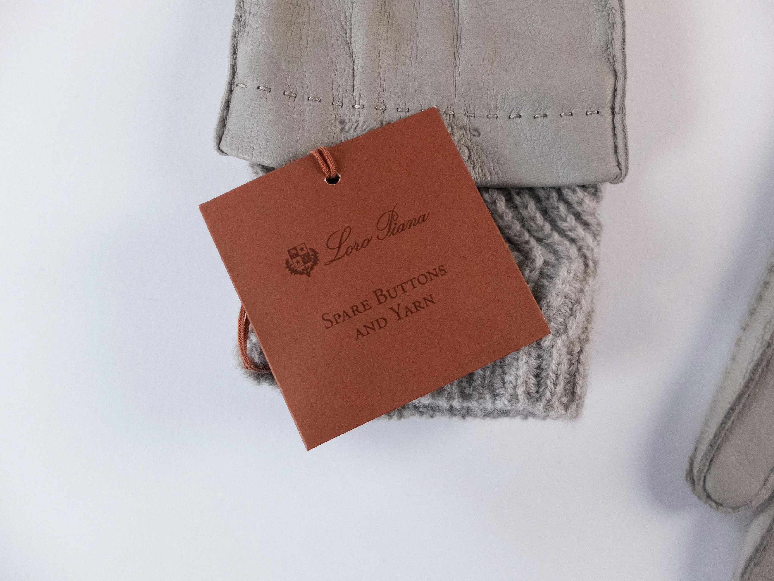 Loro Piana LORO PIANA gray deer leather & baby cashmere gloves Medium Size ONE SIZE - 3 Thumbnail