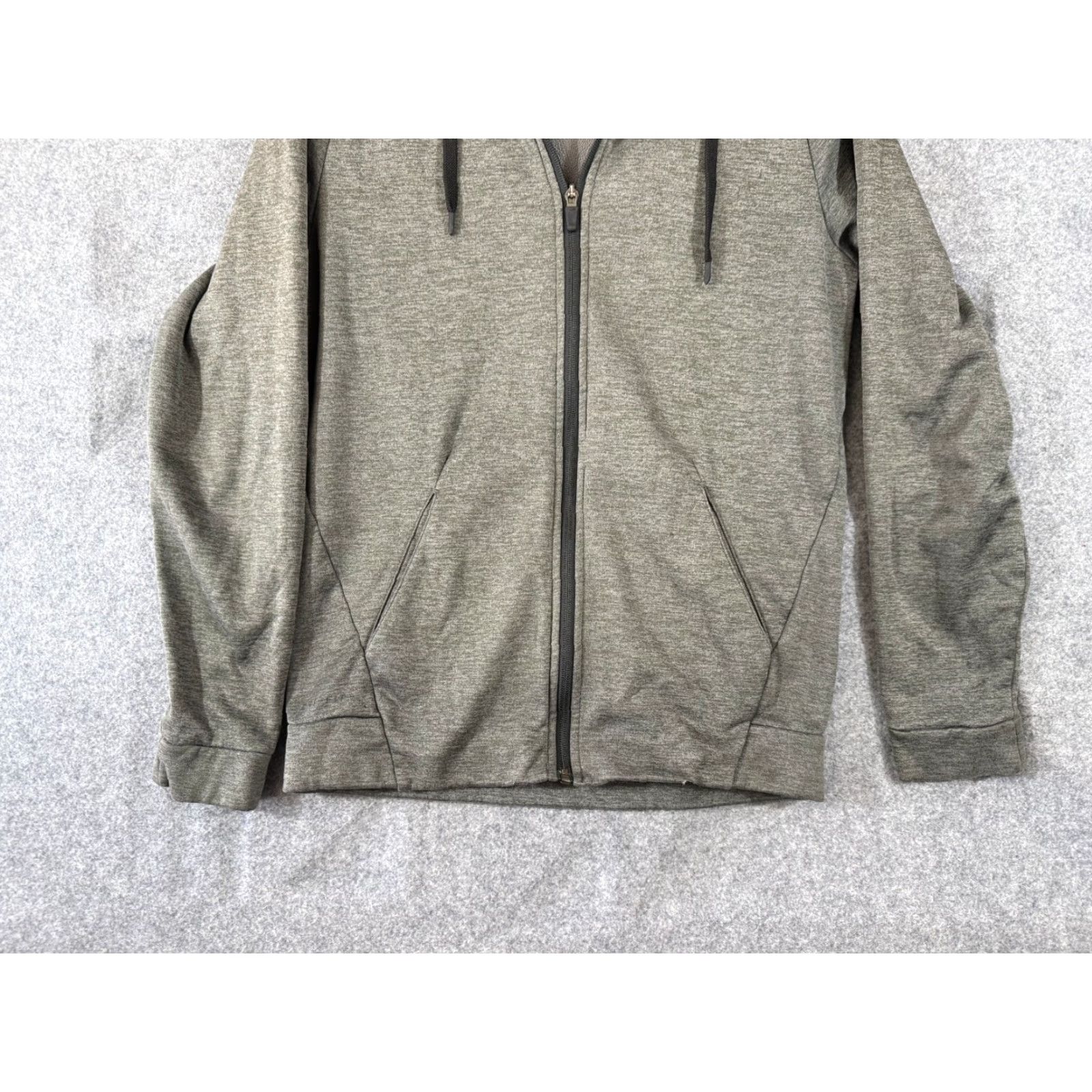 Nike Nike Dri Fit Hoodie Mens S Heather Gray Full Zip Fleece Lined Raglan Sleeve Logo Size US S / EU 44-46 / 1 - 4 Thumbnail
