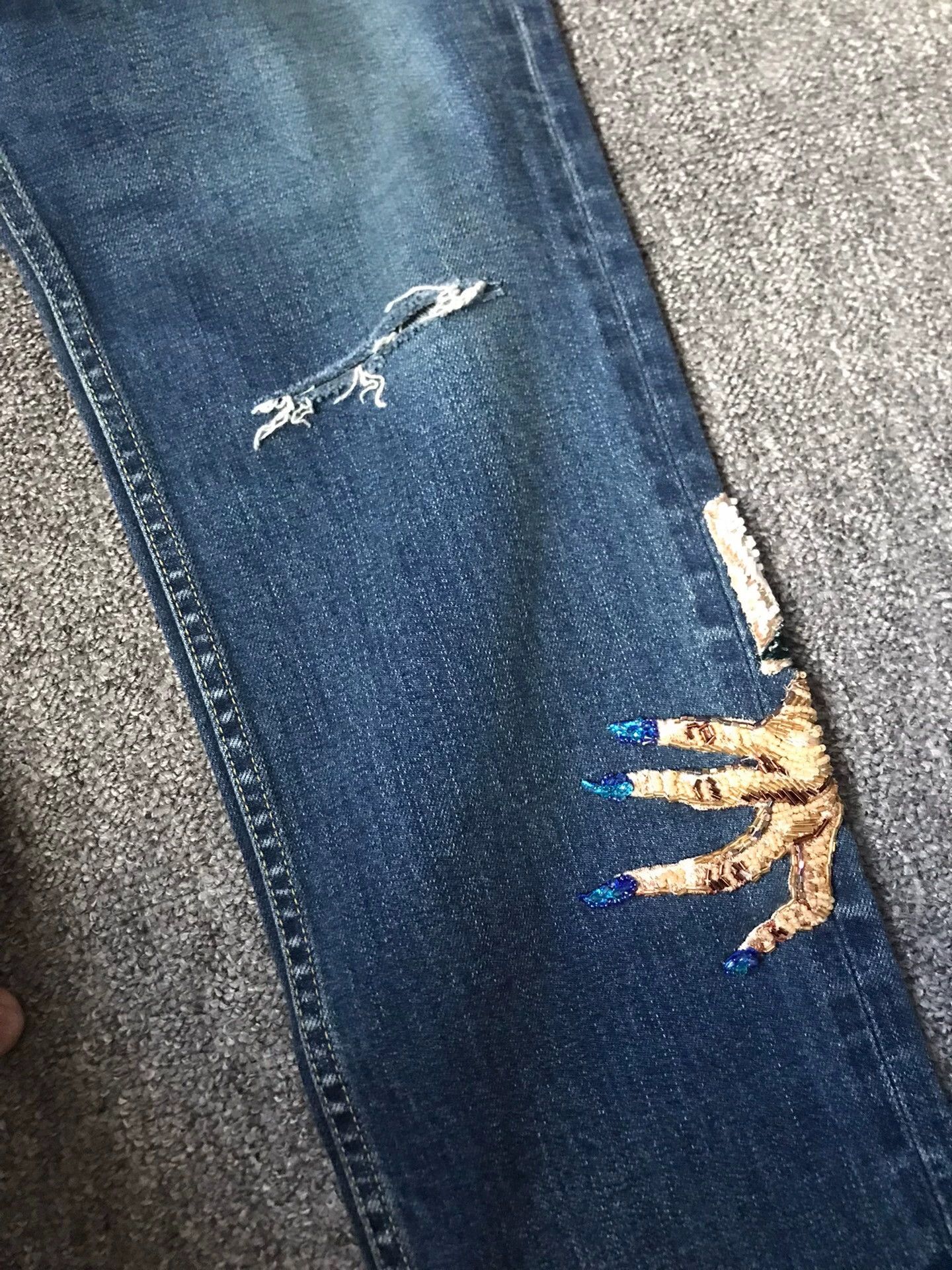 Undercover Undercover 鬼手 Jeans Size 5 New Rare Embroidered Washed Size US 34 / EU 50 - 3 Thumbnail