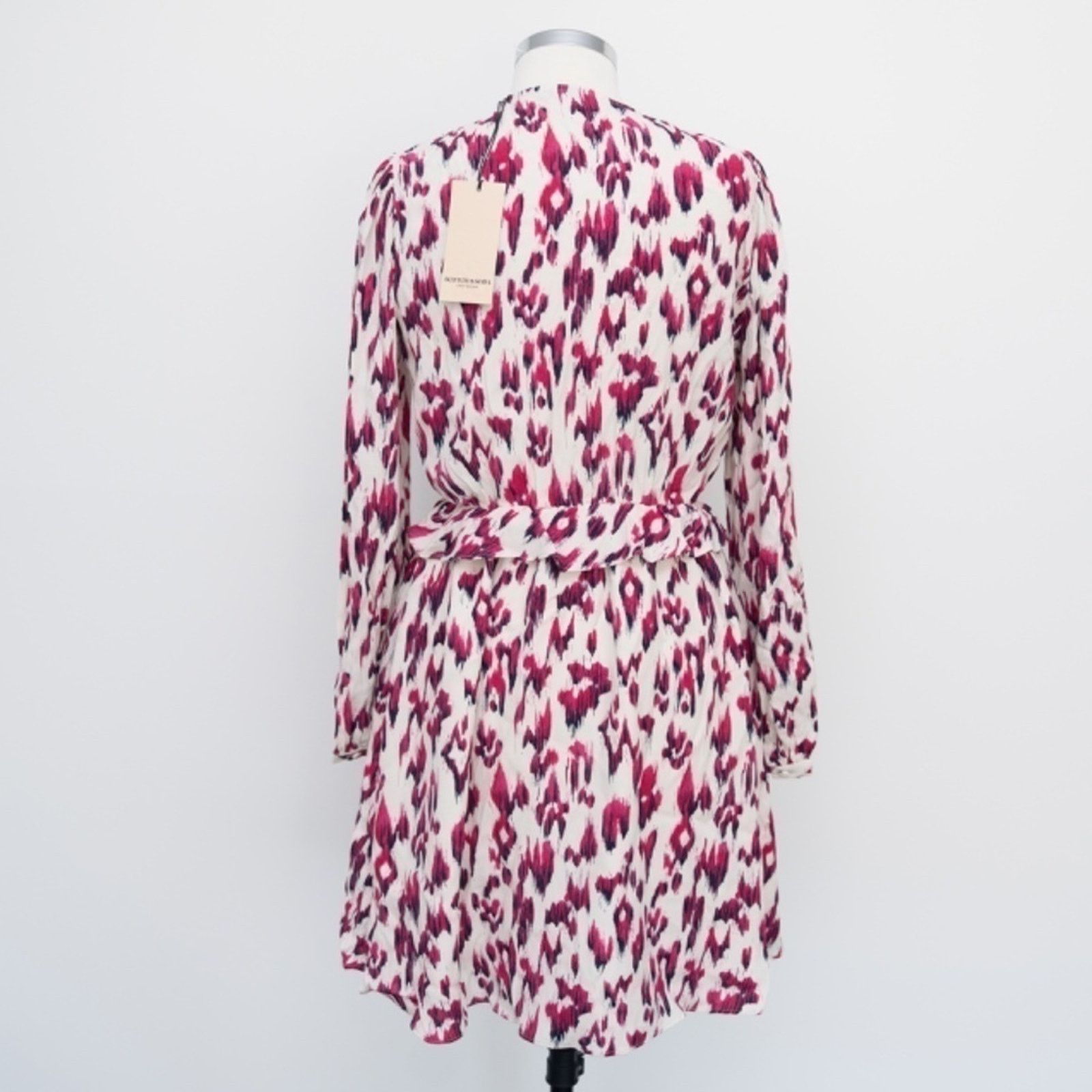Scotch & Soda Scotch & Soda. Wrap Dress In Brushed Ikat Cherry Pie. Size M / US 6-8 / IT 42-44 - 7 Thumbnail