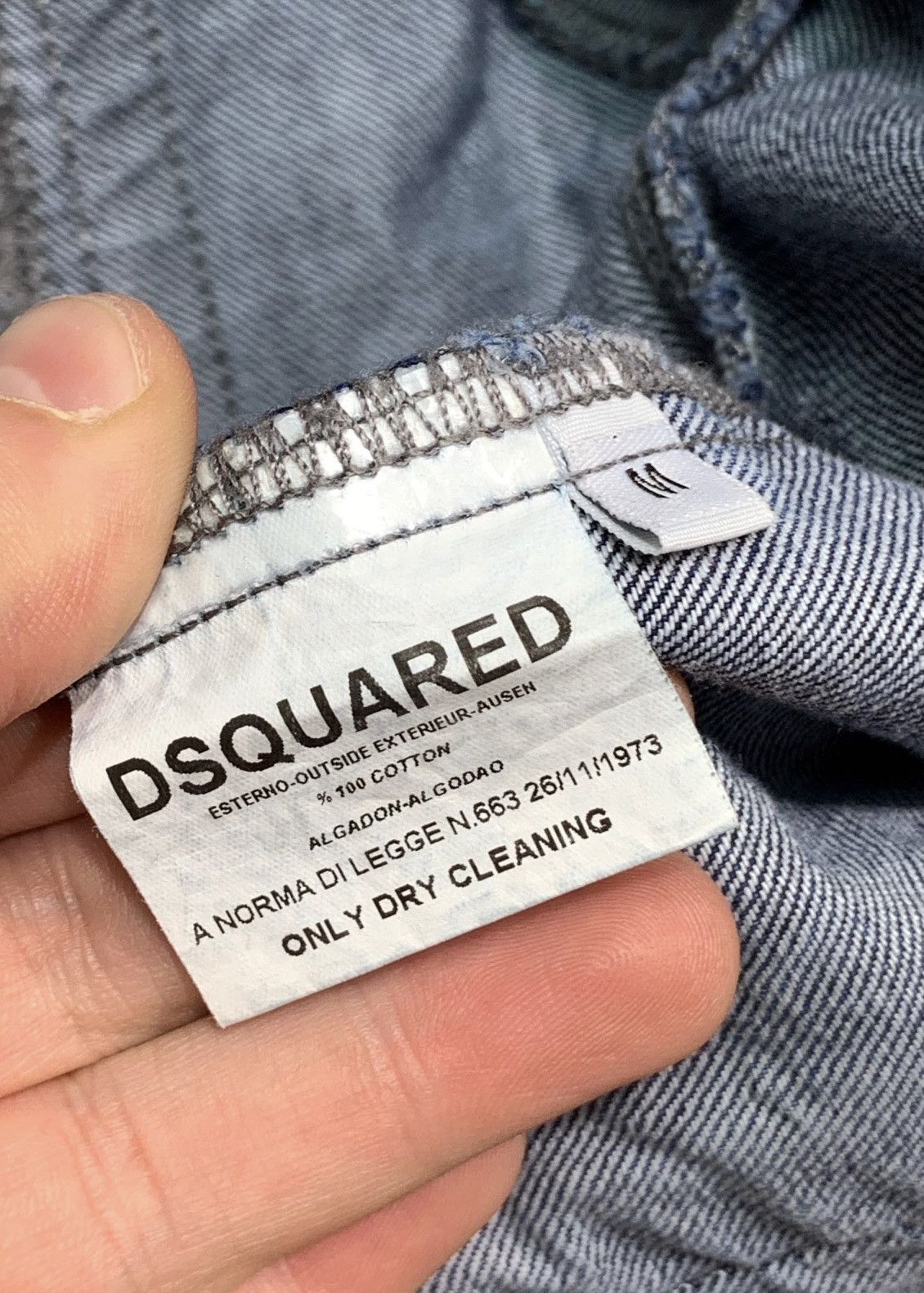 Dsquared2 Dsquared2 Washed Blue Embroidered Button Denim Jacket Size US M / EU 48-50 / 2 - 11 Thumbnail
