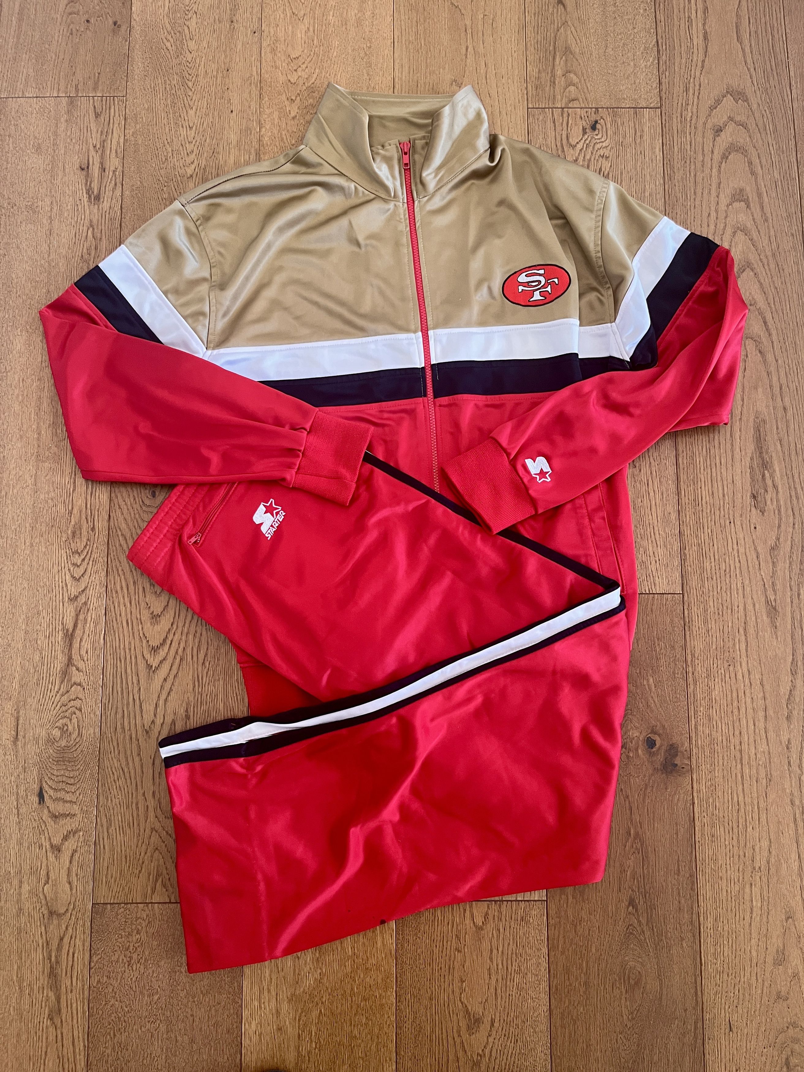 Vintage VTG 80's -90's SF 49ers Starter Tracksuit XL Satin NFL Size US XL / EU 56 / 4 - 1 Thumbnail