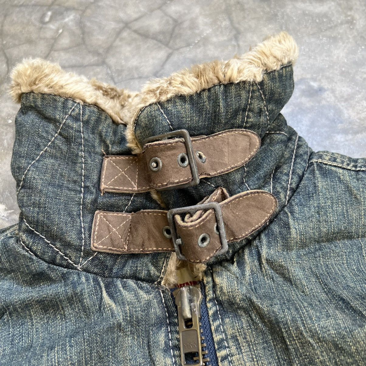 Johnbull Vintage Johnbull Distressed Denim Jacket Fur Zipper Size US M / EU 48-50 / 2 - 5 Thumbnail