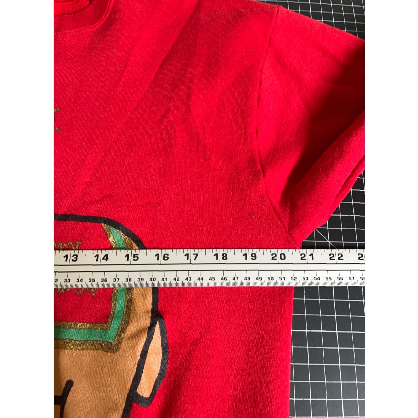 Fruit Of The Loom Fruit of the Loom 90s Christmas Reindeer Sweatshirt Adult Large Red Double Sided Size L / US 10 / IT 46 - 5 Thumbnail