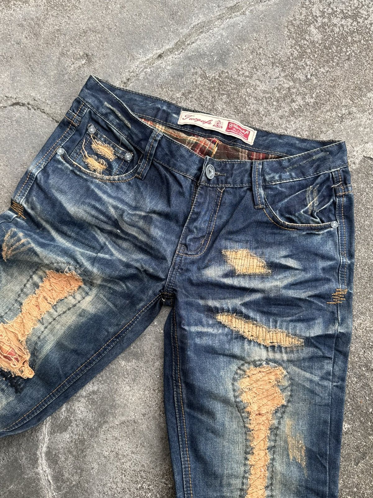 PPFM Japanese TuoGu Denim Distressed Styled Size US 29 - 4 Thumbnail