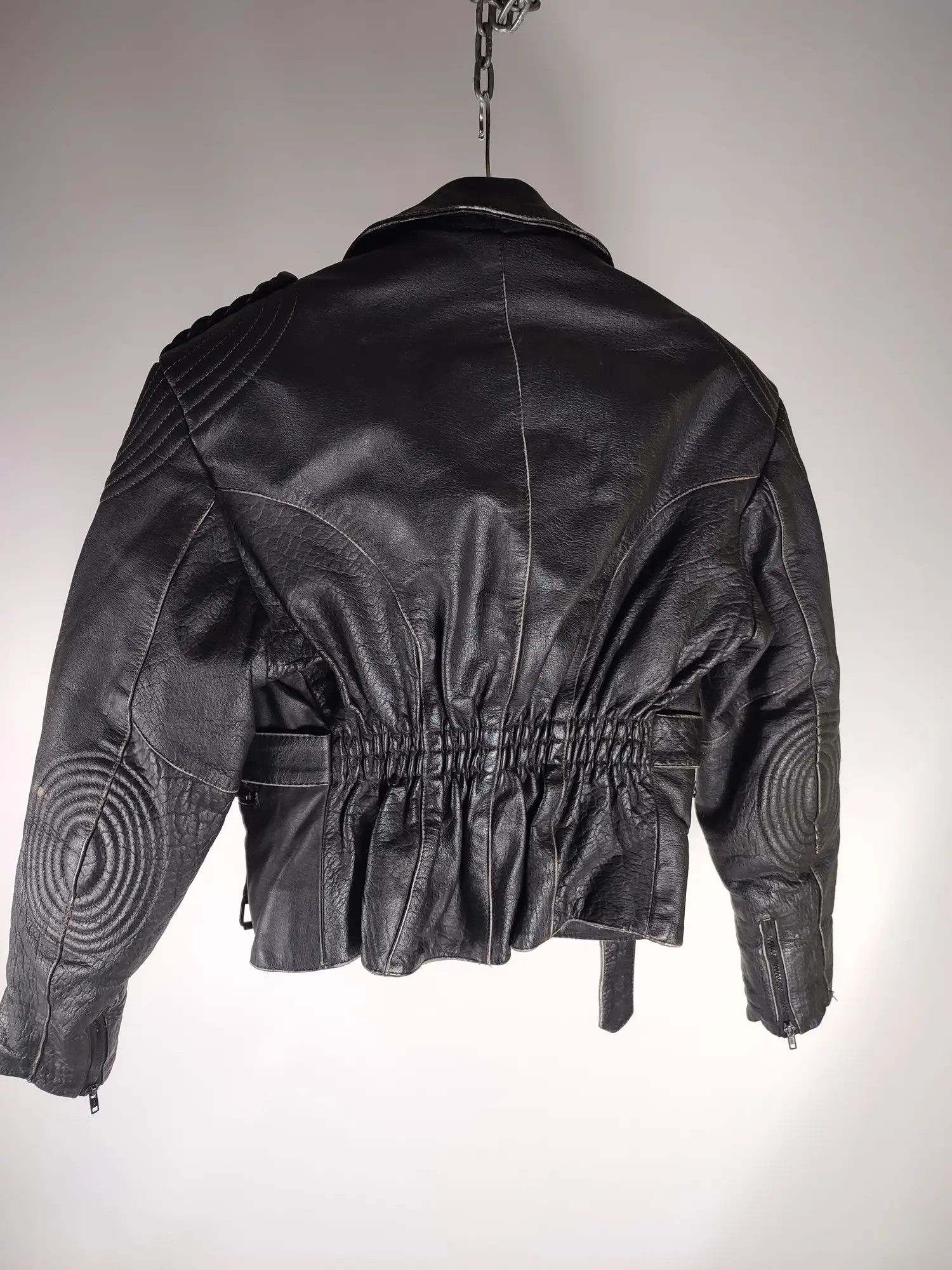 Vintage Vintage Moto Biker Faded Leather Jacket Size US M / EU 48-50 / 2 - 10 Thumbnail
