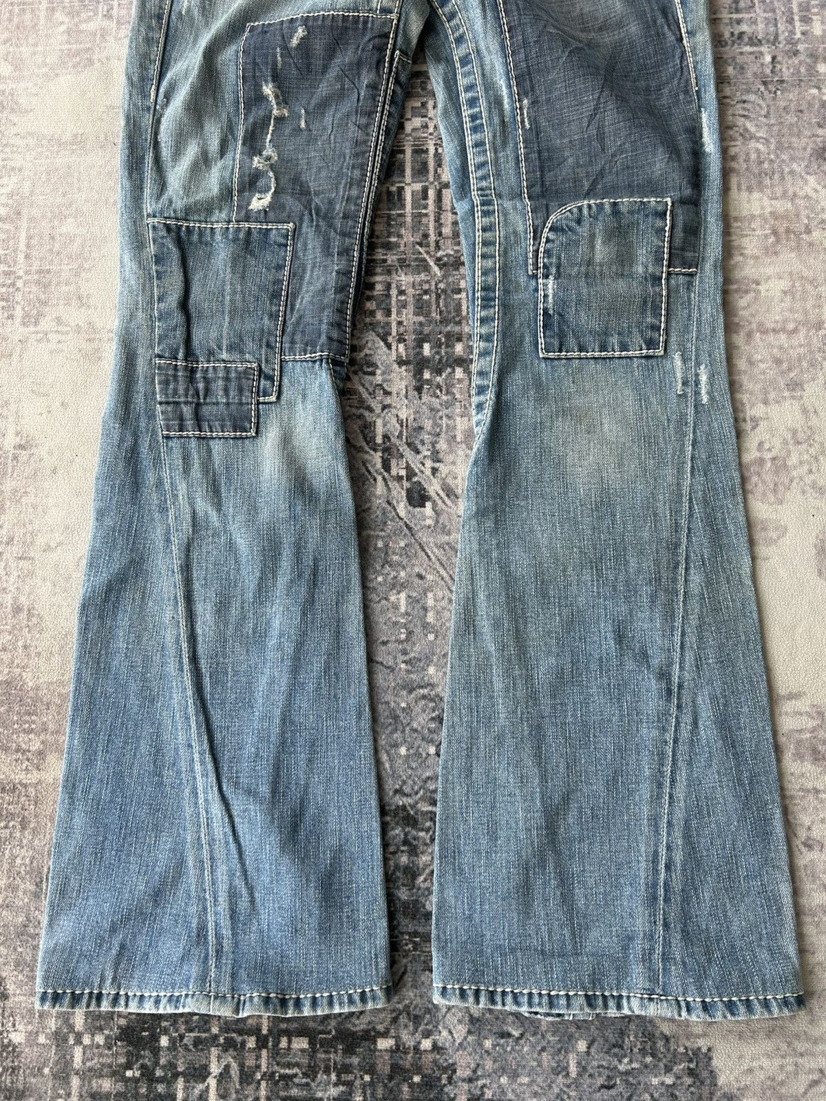 If Six Was Nine True Religion Flared Patchwork Jeans Size US 28 / EU 44 - 6 Thumbnail