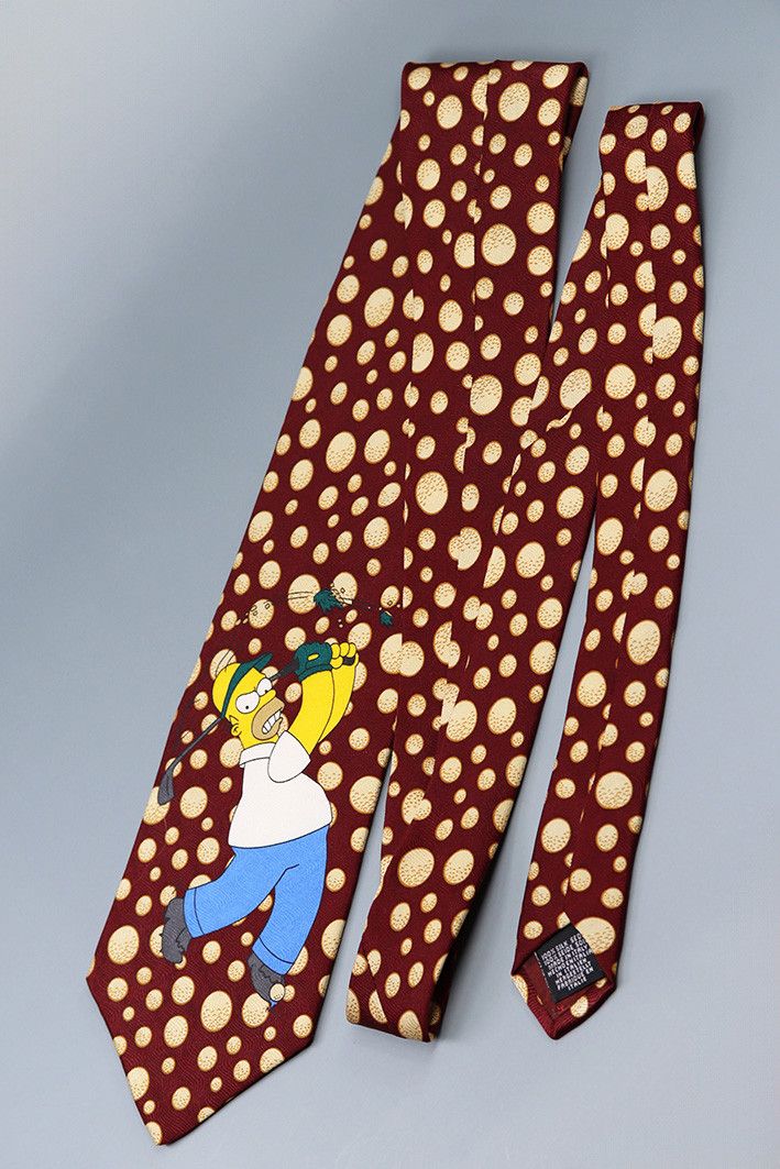 Other The Simpsons Homer Golf Tie – 1998 Vintage Italian Silk Size ONE SIZE - 7 Thumbnail