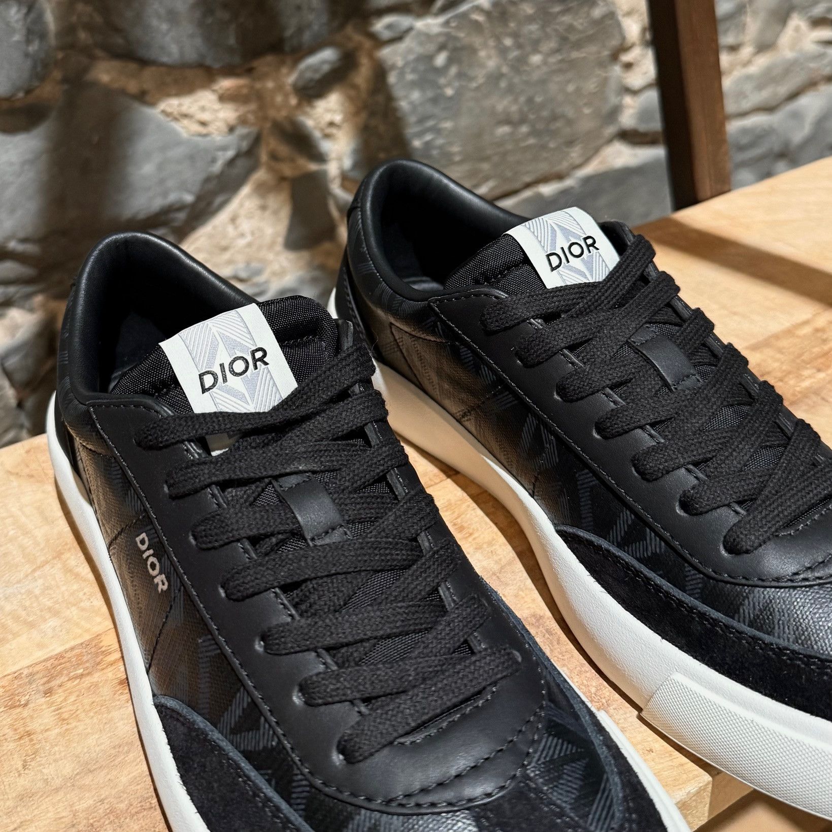 Dior Dior Black CD Diamond Logo B101 Low Top Sneakers Size US 8 / EU 41 - 4 Thumbnail