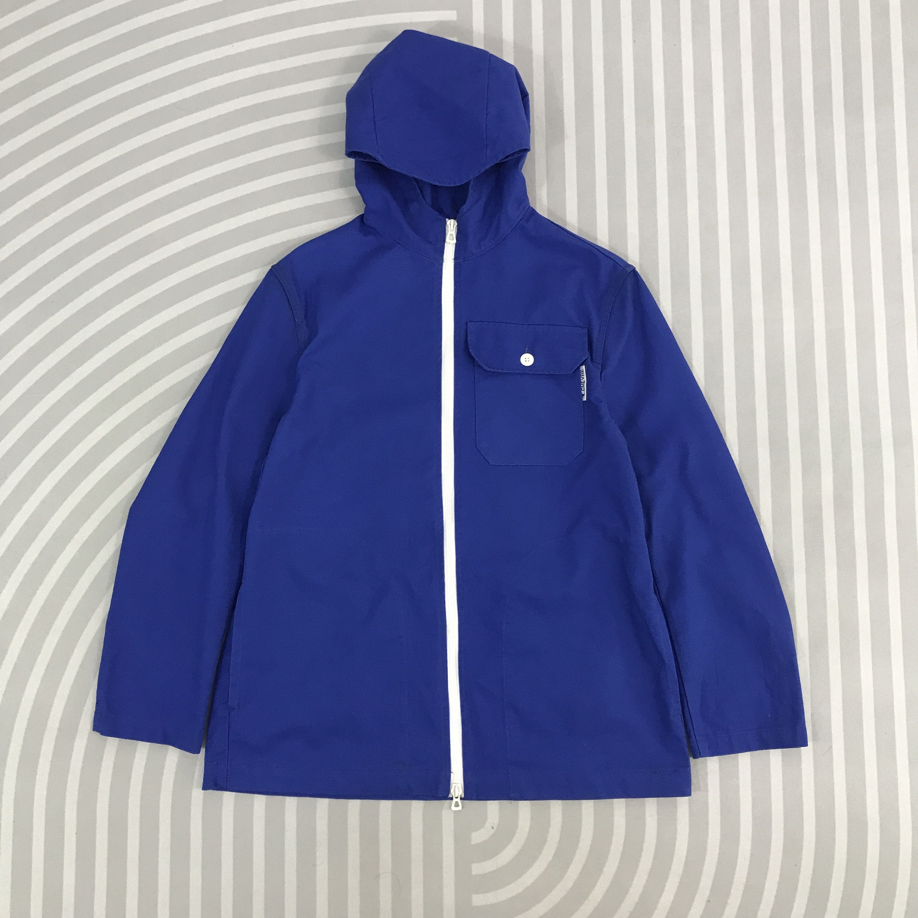 Japanese Brand × Vintage Vintage Chevre Cotton blue hoodie zipper Jacket Size US L / EU 52-54 / 3 - 1 Thumbnail