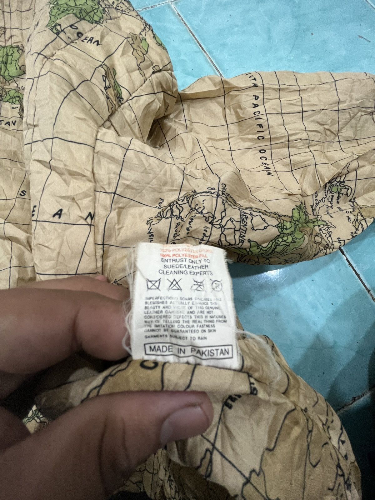 Japanese Brand × Leather VINTAGE RARE "World Map" Leather Jacket Bomber Size US L / EU 52-54 / 3 - 10 Thumbnail
