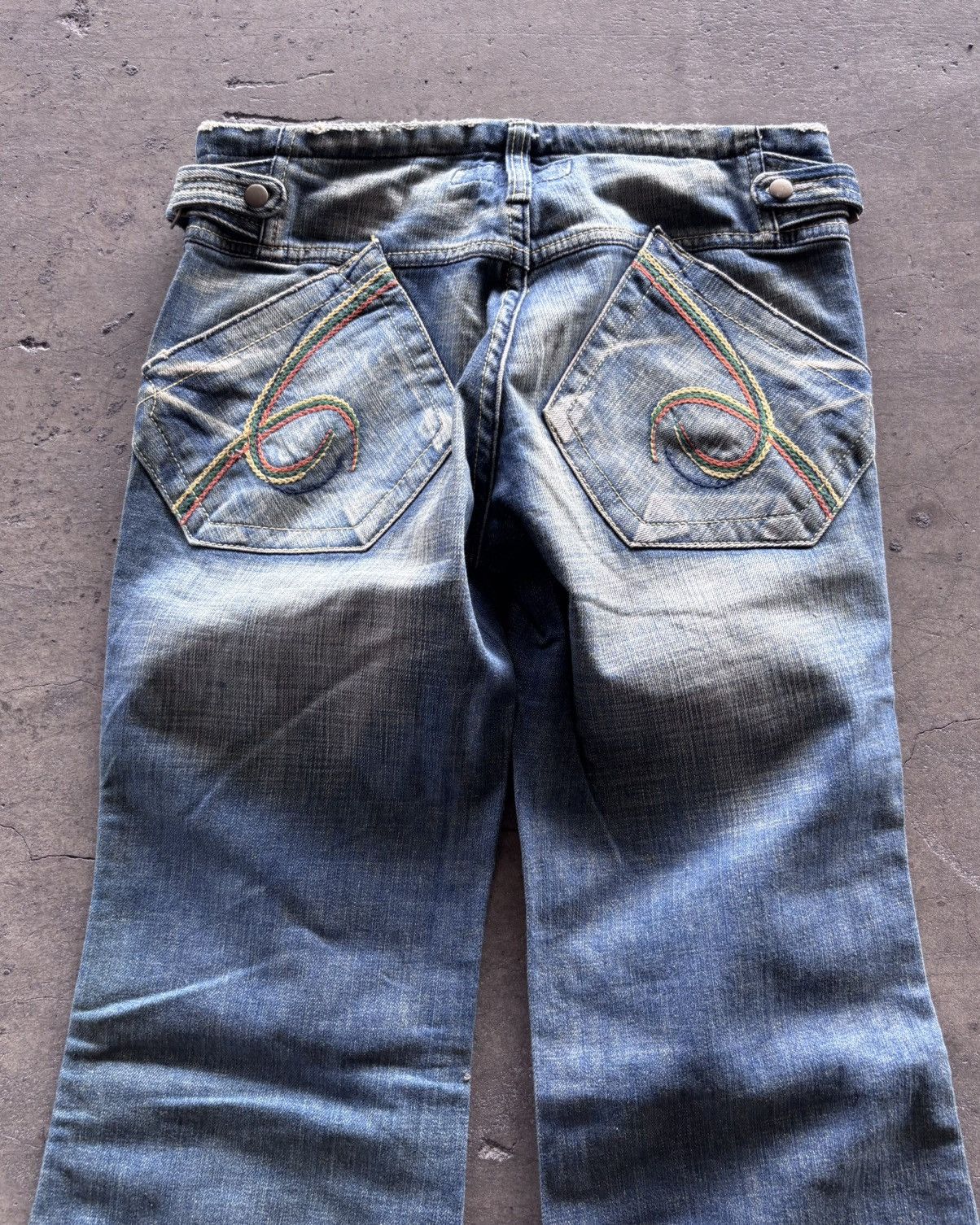 If Six Was Nine × Japanese Brand × Le Grande Bleu (L.G.B.) 2000s Nicci Jeans Mud Washed Blue Denim Pants Size US 30 / EU 46 - 7 Thumbnail