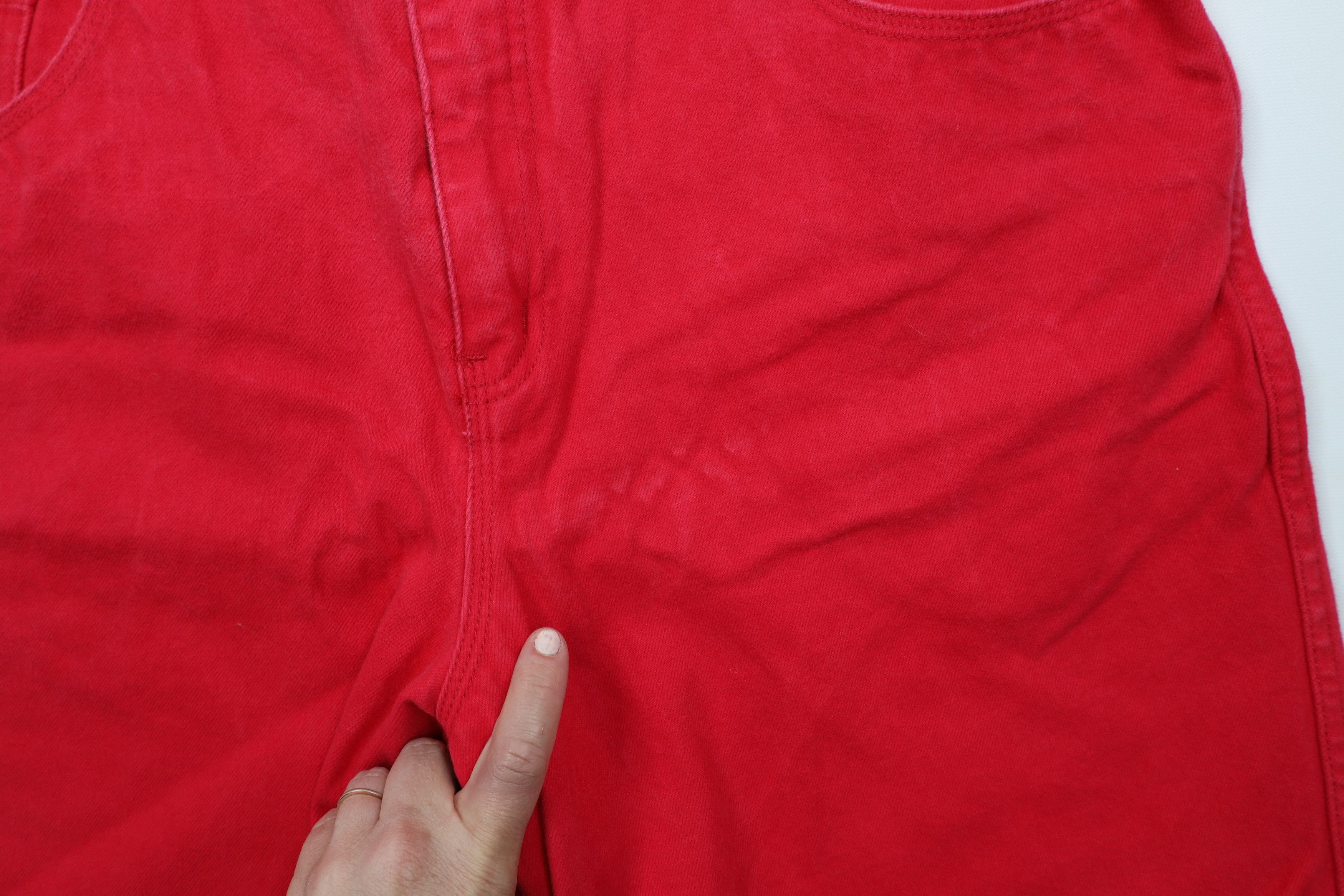 Vintage Vintage 90s Toy Machine Skateboard Denim Jean Shorts Red Size US 40 / EU 56 - 5 Thumbnail