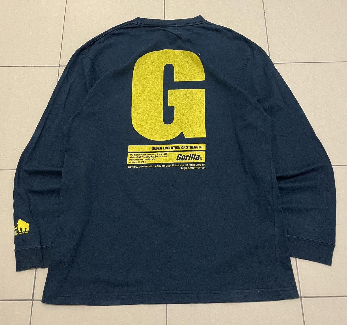 Japanese Brand Brutally Gorilla GRL Long Sleeve Tshirt Size US M / EU 48-50 / 2 - 2 Thumbnail