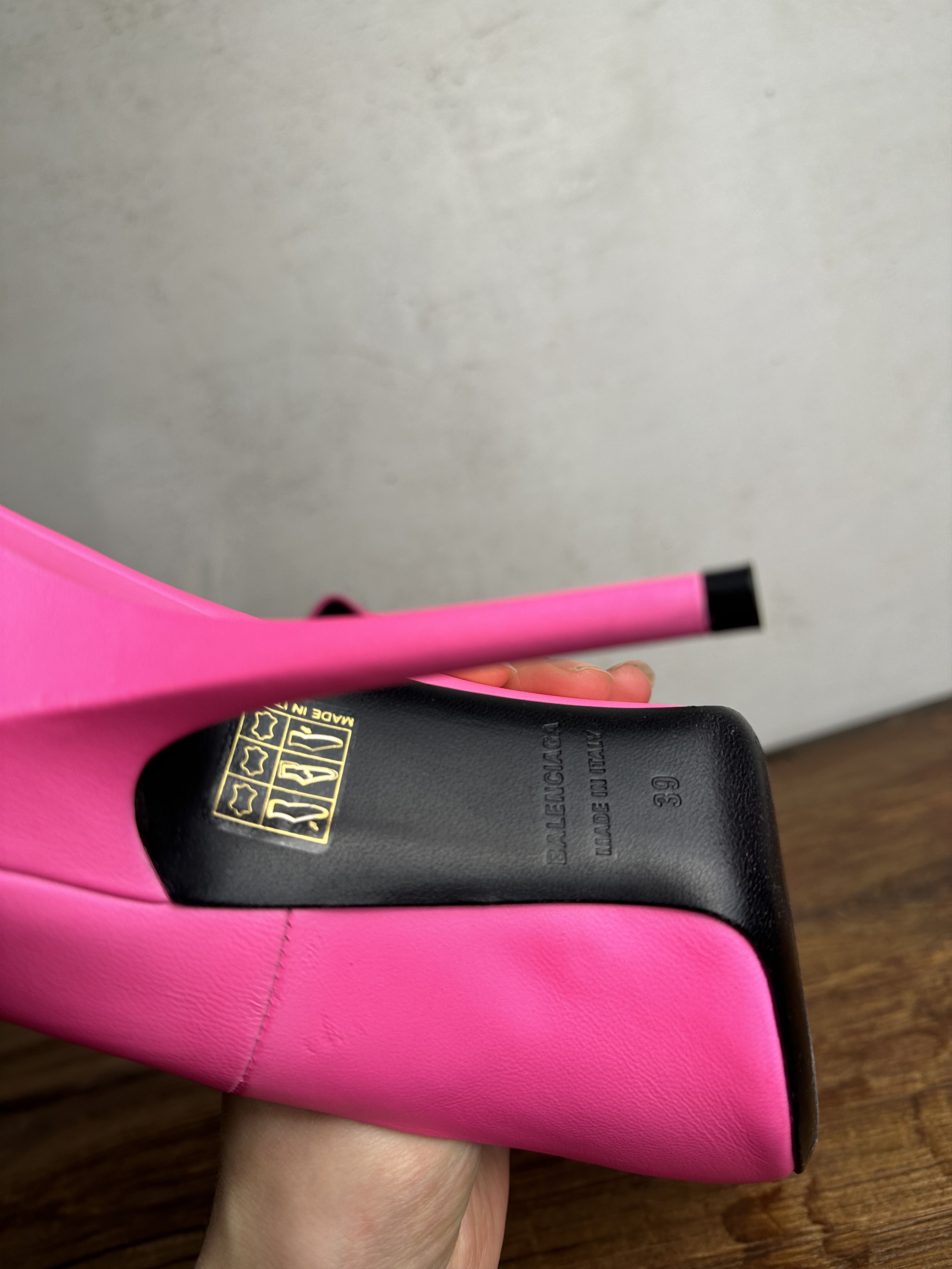 Balenciaga Balenciaga Knife Leather Pink Heels Size US 9 / IT 39 - 6 Thumbnail
