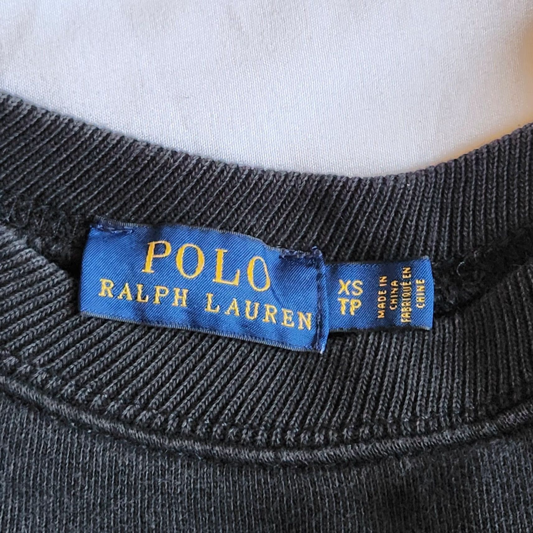 Ralph Lauren Polo Ralph Lauren Women's XS Black Knit Embroidered Crest Sweatshirt Pullover Activewear Size XS / US 0-2 / IT 36-38 - 3 Thumbnail