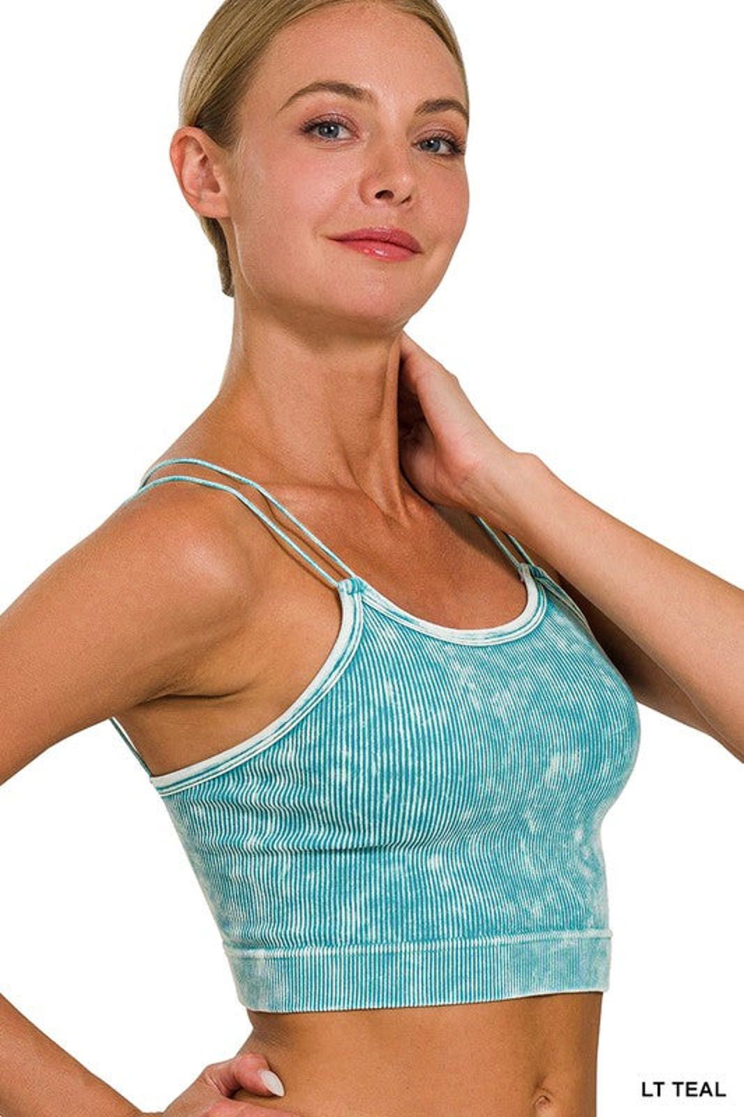 Other Washed Ribbed Seamless Double Strap Brami Zenana Size S / US 4 / IT 40 - 3 Thumbnail