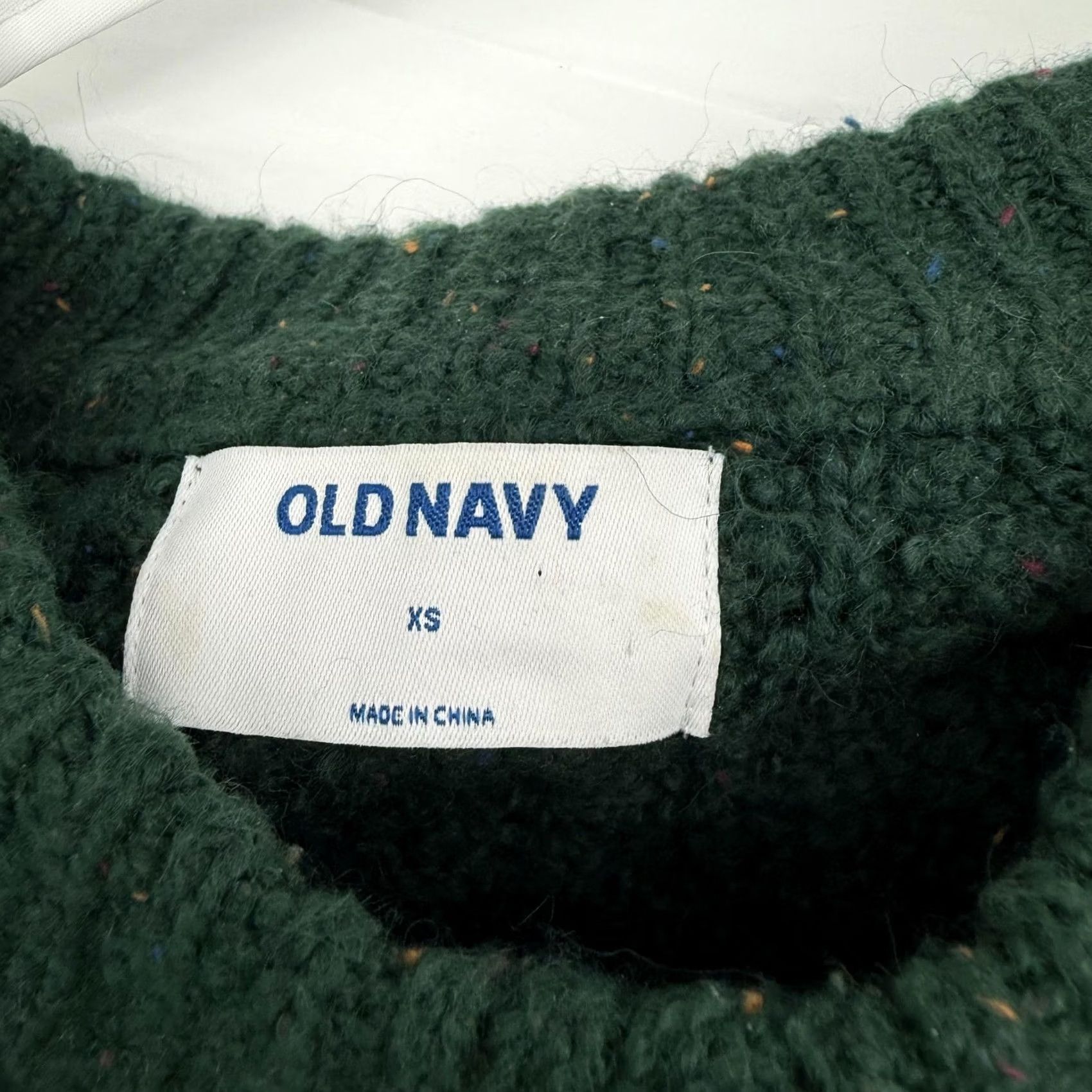 Old Navy Old Navy Sweater XS Green Cable Pullover - Womens Size XS / US 0-2 / IT 36-38 - 6 Thumbnail