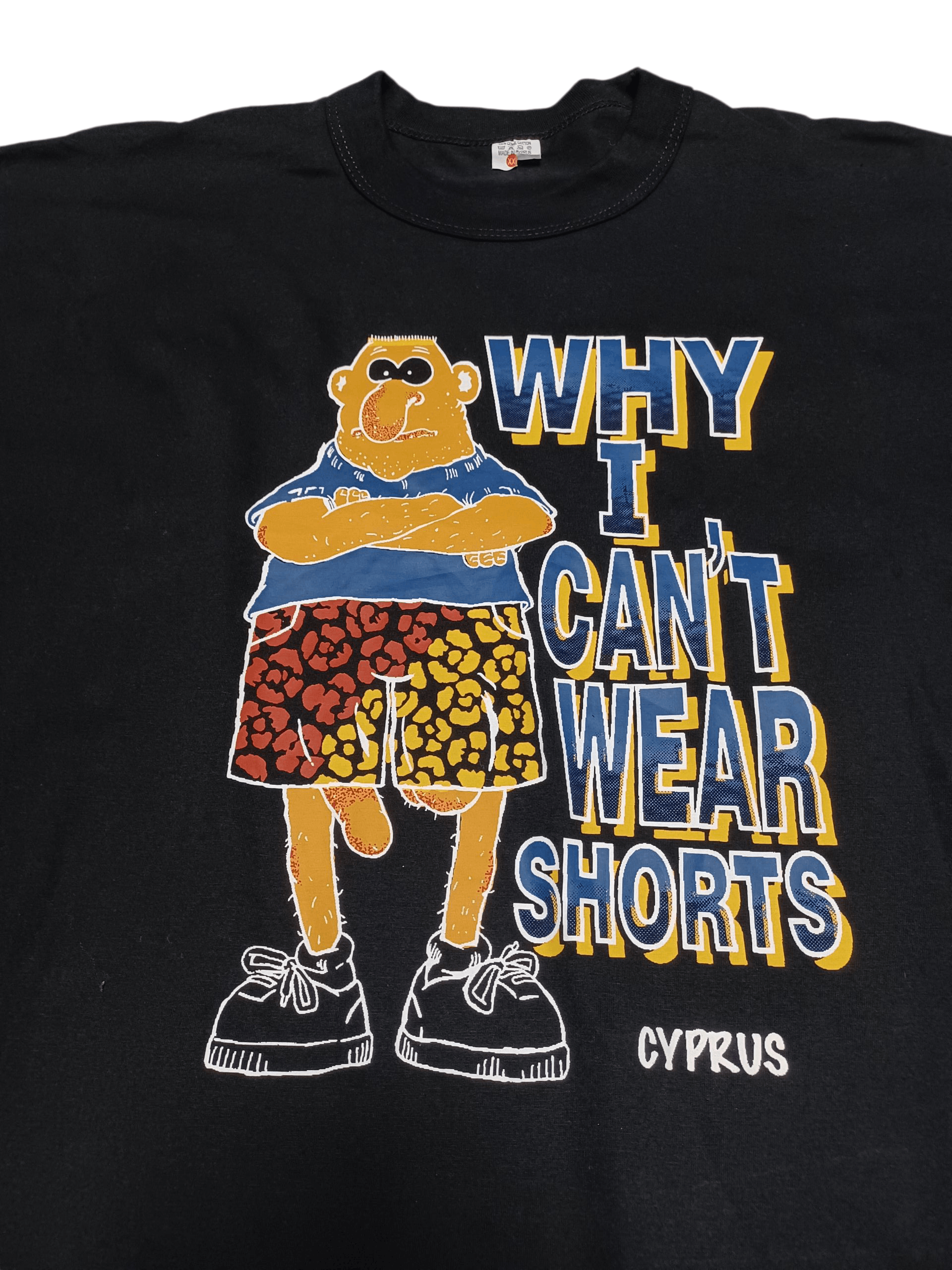 Other WHY I CAN`T WEAR SHORTS HUMOR VINTAGE CRAZY TEE Size US XXL / EU 58 / 5 - 2 Thumbnail