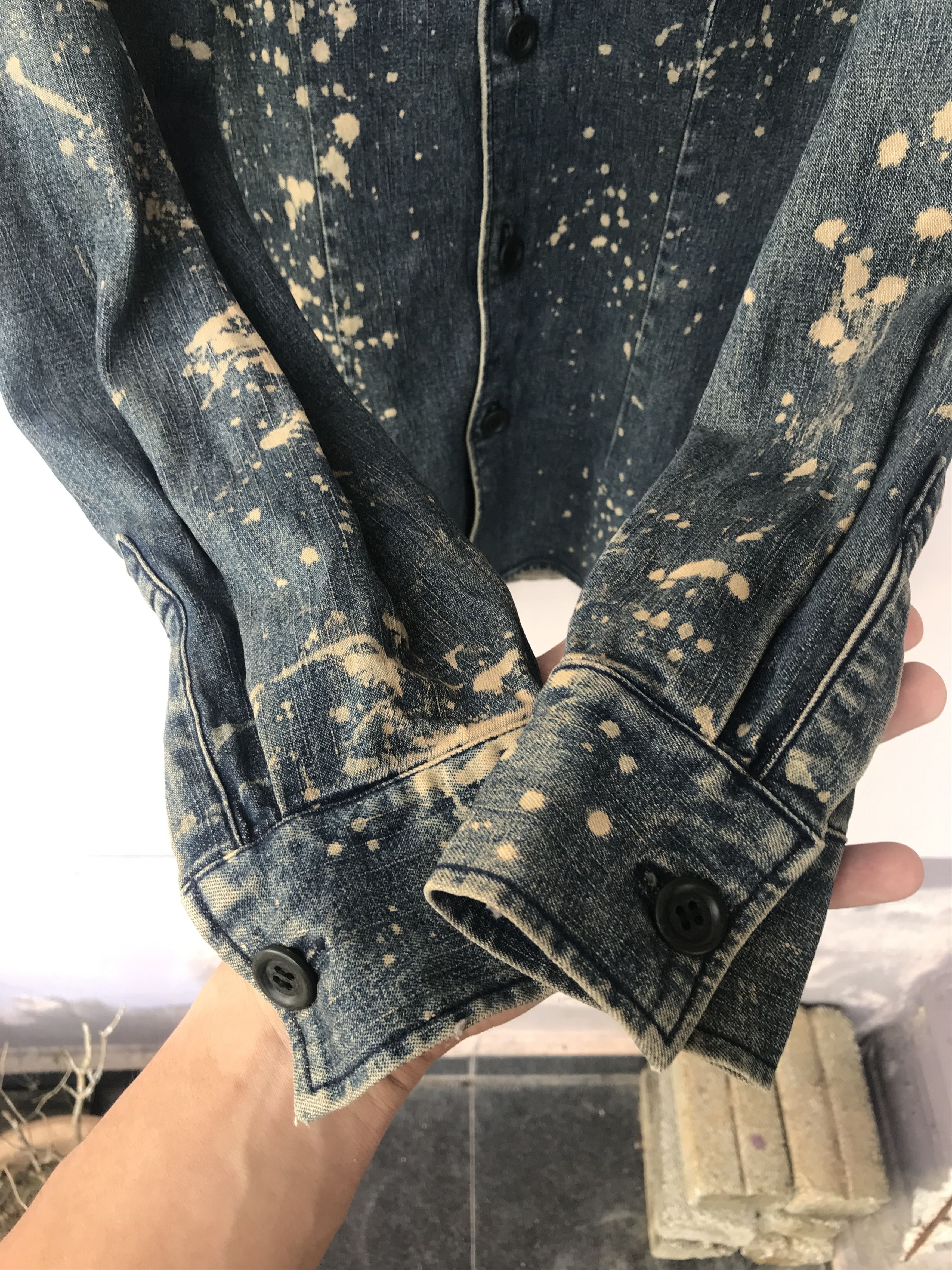 Tornado Mart Vintage Tornado Mart Denim Button Up Asid Wash Design Size US L / EU 52-54 / 3 - 3 Thumbnail