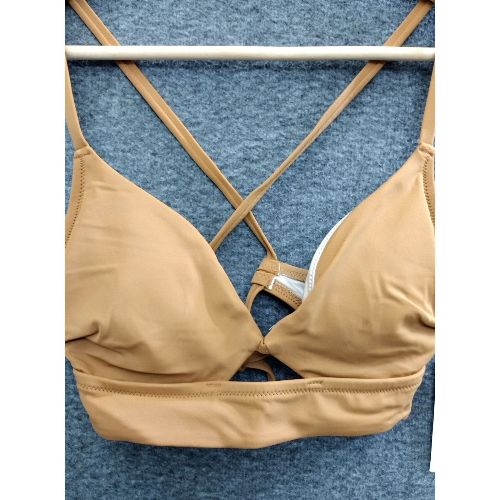 Vintage Shade & Shore Bikini Top Shade & Shore Brown Key Hole Spaghetti Bikini Top Padded 32B Women Adults XS-? Size XXS / US 00 / IT 34 - 3 Thumbnail
