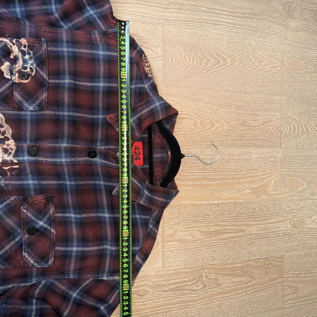 424 424 17SS Made in LA Paisley Plaid Gangster Shirt mojos1450 Size US M / EU 48-50 / 2 - 6 Thumbnail