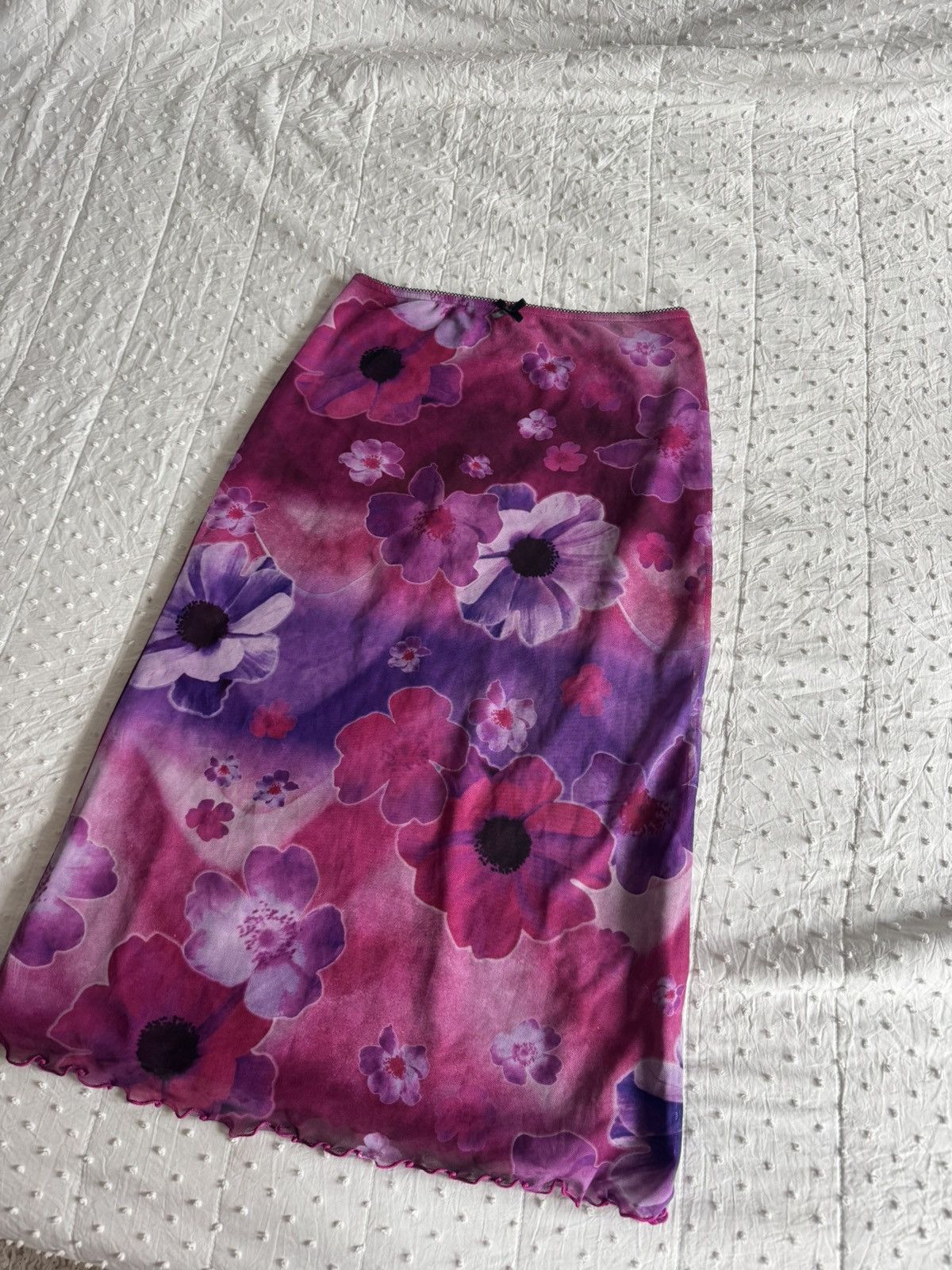 Urban Outfitters Asymmetrical floral mesh skirt + top set 🌸 Size S / US 4 / IT 40 - 6 Thumbnail