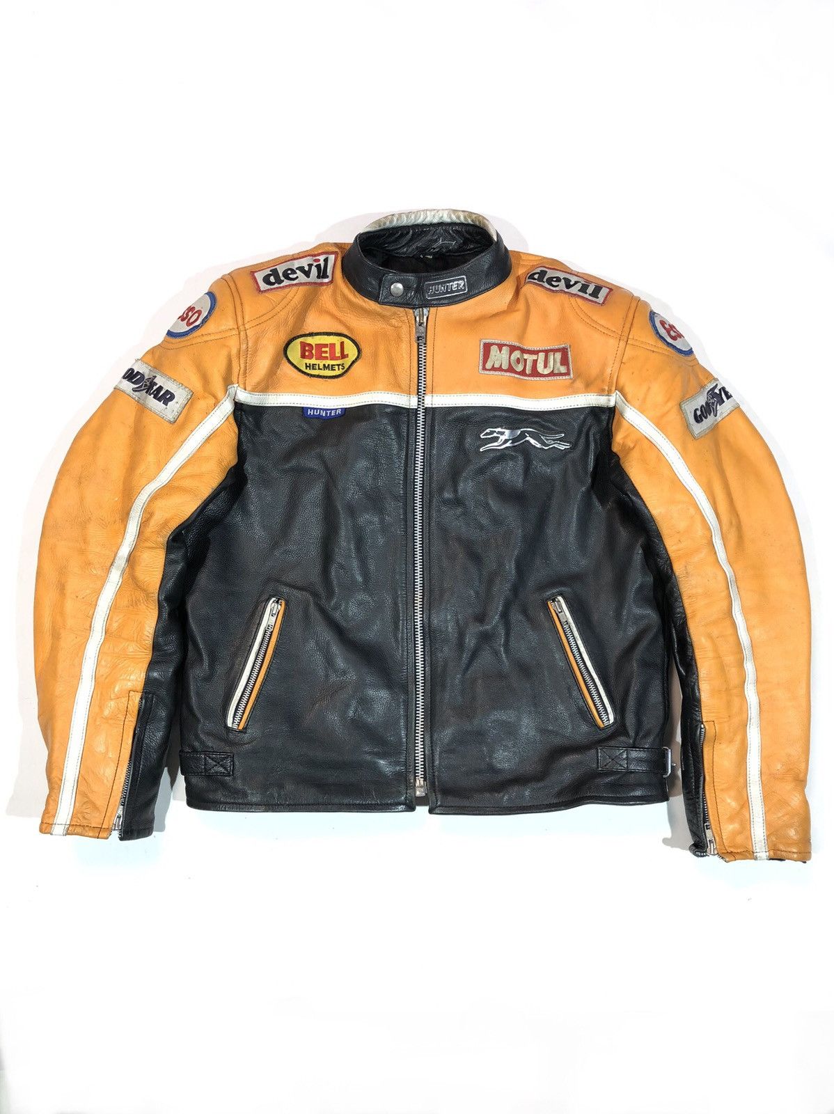 Ferrari × Honda × Yamaha Hunter Motorcycle Leather Jacket Racing Size US XL / EU 56 / 4 - 5 Thumbnail