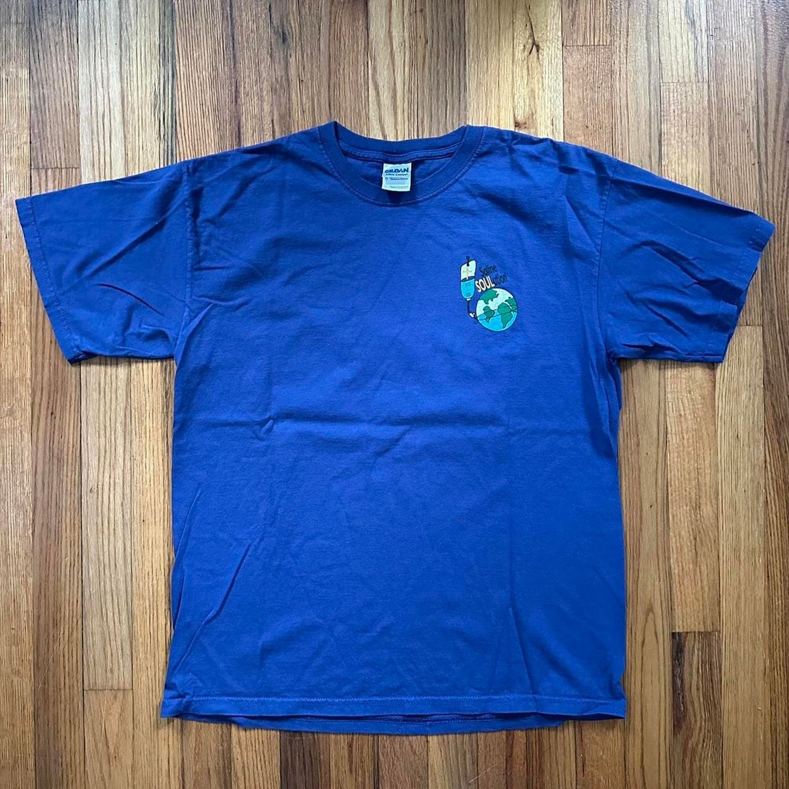Gildan × Vintage Jesus Tee Heal The Sick Freely Give Saline Soulution Tee L Size US L / EU 52-54 / 3 - 1 Thumbnail