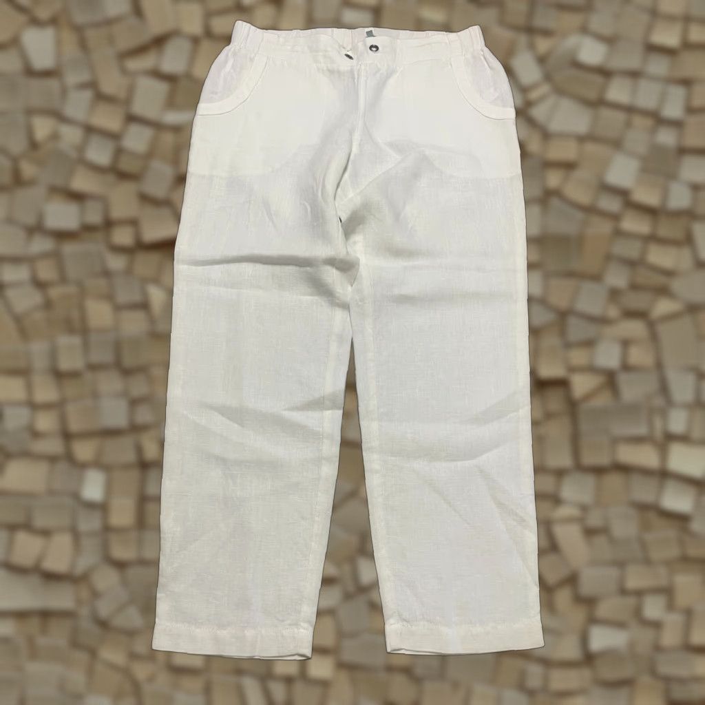 Athleta VINTAGE? (No) Athleta Women Pants 8 White Linen 100% Linen Straight Leg Lightwash Casual Ankle Regular Womens 8 White Linen Pants Size 30" / US 8 / IT 44 - 1 Thumbnail