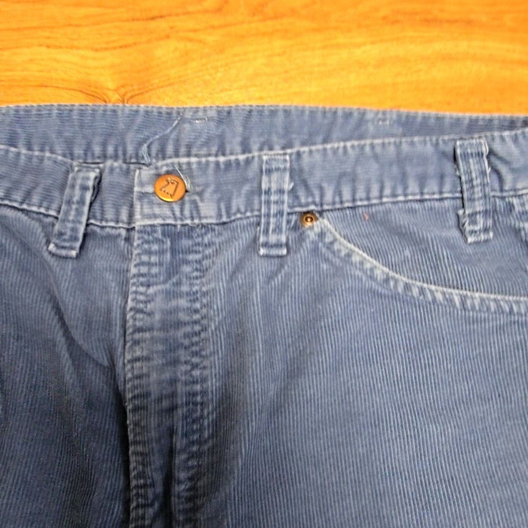 Vintage Vintage Dakota Corduroy Pants Blue Straight Leg W36 70s Size US 36 / EU 52 - 10 Thumbnail