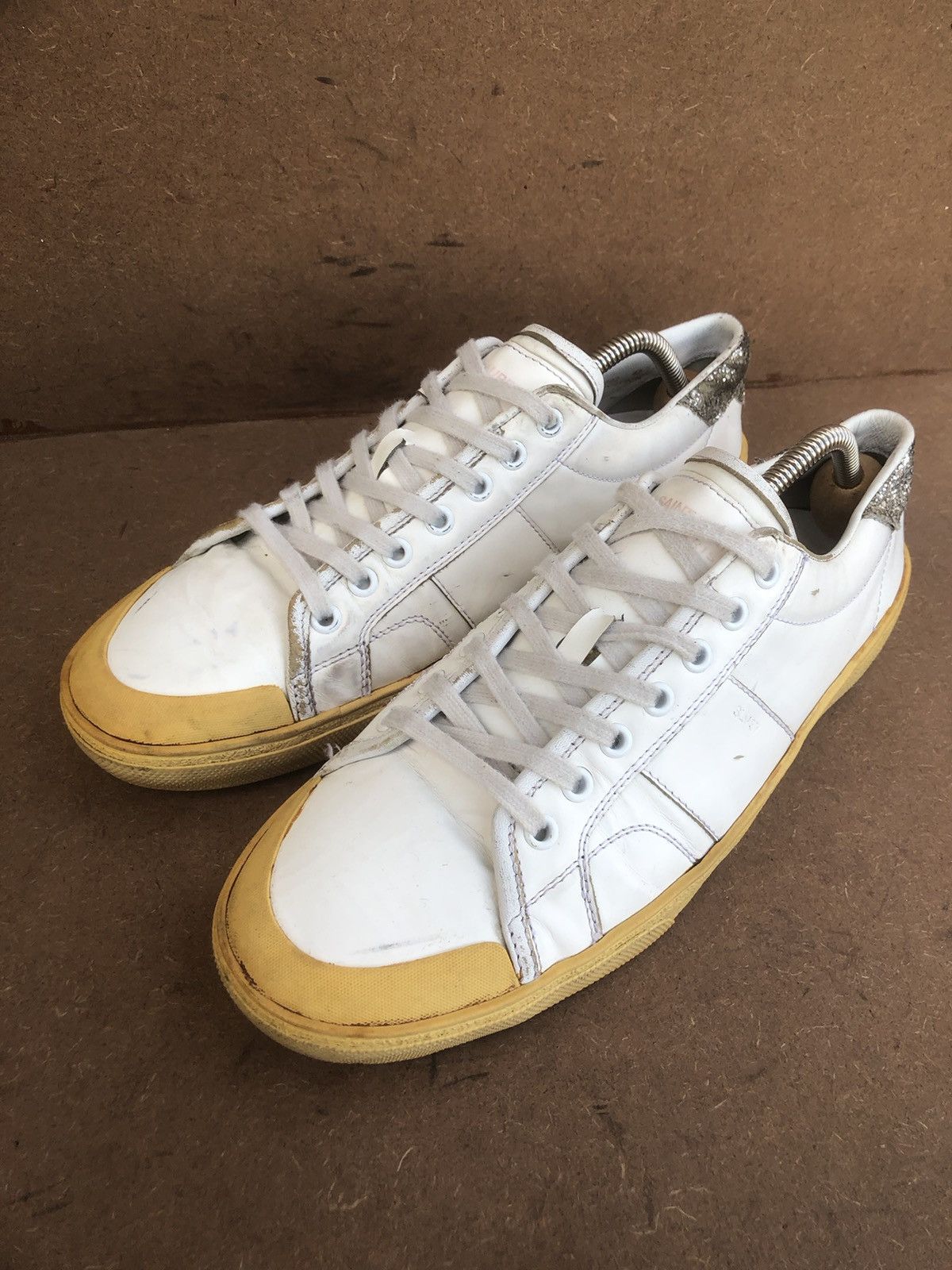Saint Laurent Paris Saint Laurent White Leather Sneakers Size 42 Size US 8 / EU 41 - 2 Thumbnail