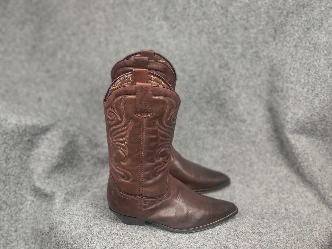 Sancho Boots Vintage 90's Joe Sanchez Leather Logo Western Cowboy Boots Size US 8 / EU 41 - 4 Thumbnail