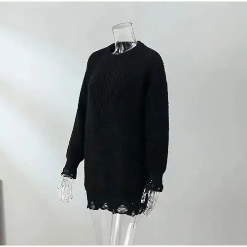 Japanese Brand Y2K Women Knit Sweater Winter Fashion O Neck Size ONE SIZE - 6 Thumbnail