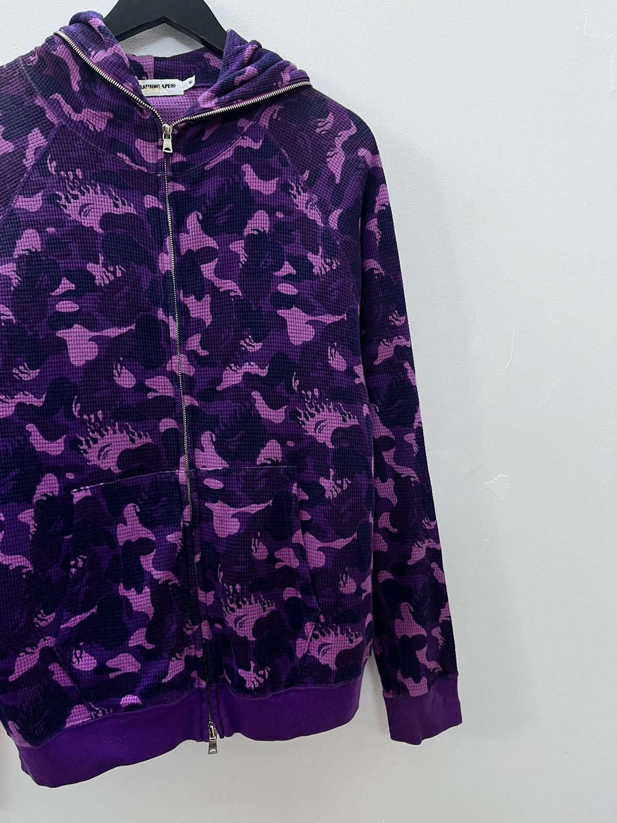Bape A BATHING APE FLAME THERMAL HOODIE Size US M / EU 48-50 / 2 - 3 Thumbnail