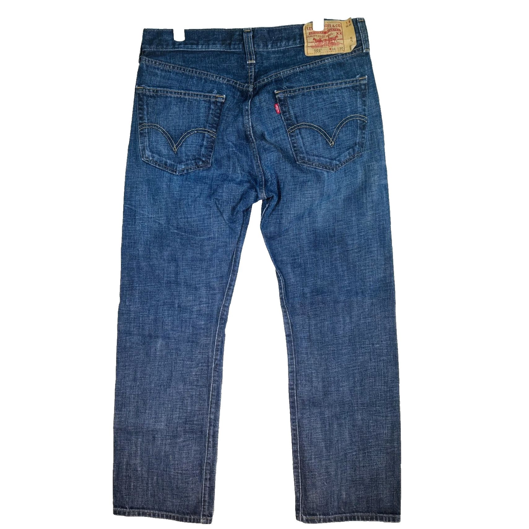 Levi's VINTAGE Levi's 501 Jeans Mens 34x30 Blue Medium Wash Straight Denim 90s Size US 34 / EU 50 - 2 Thumbnail